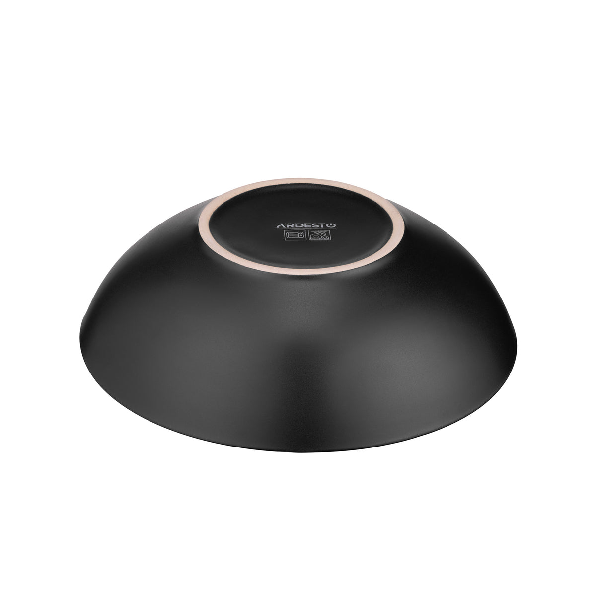 Ardesto Soup plate  Bolzano, 630ml, 18cm, ceramic, black-brown