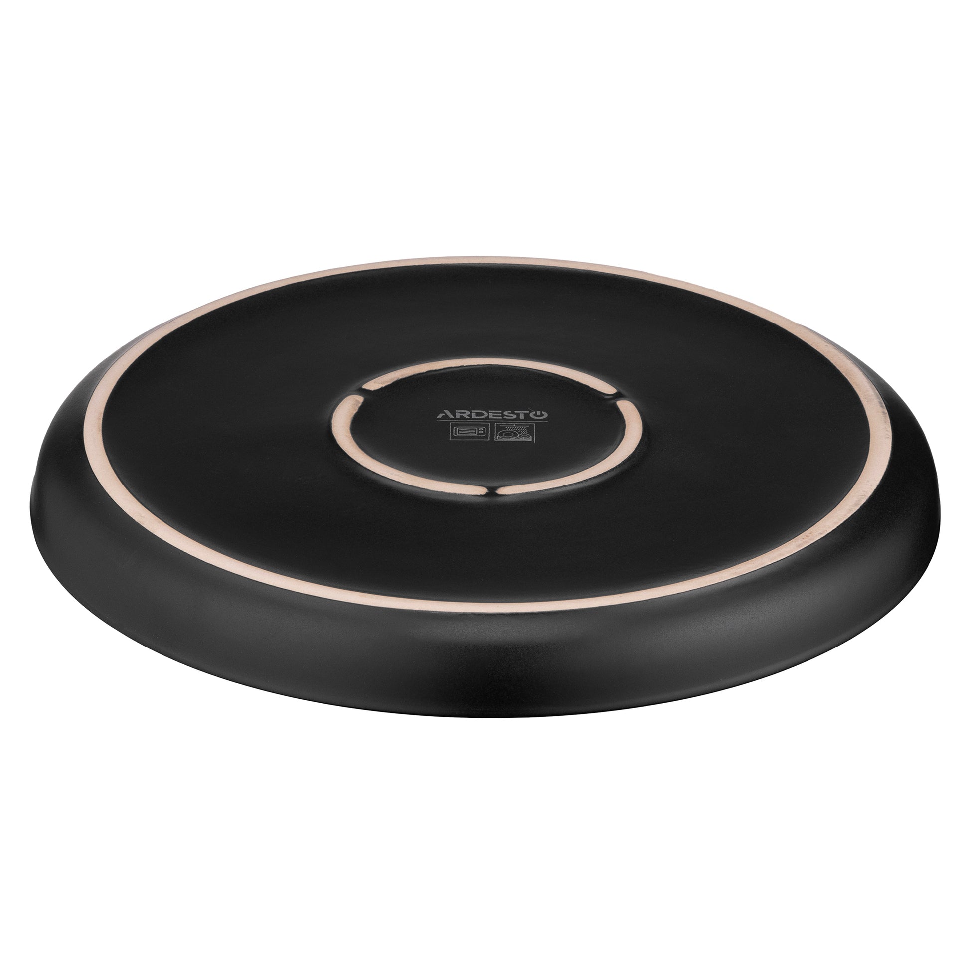 Ardesto Dessert plate Bolzano, 20.3cm, ceramic, black-brown