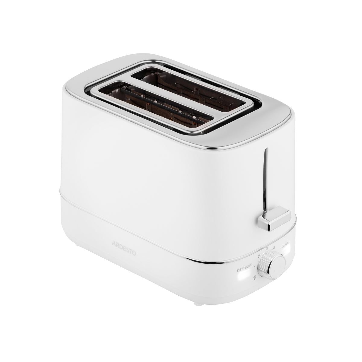 Ardesto toaster Timeless Elegance, 800W, plastic, 2 slots, white