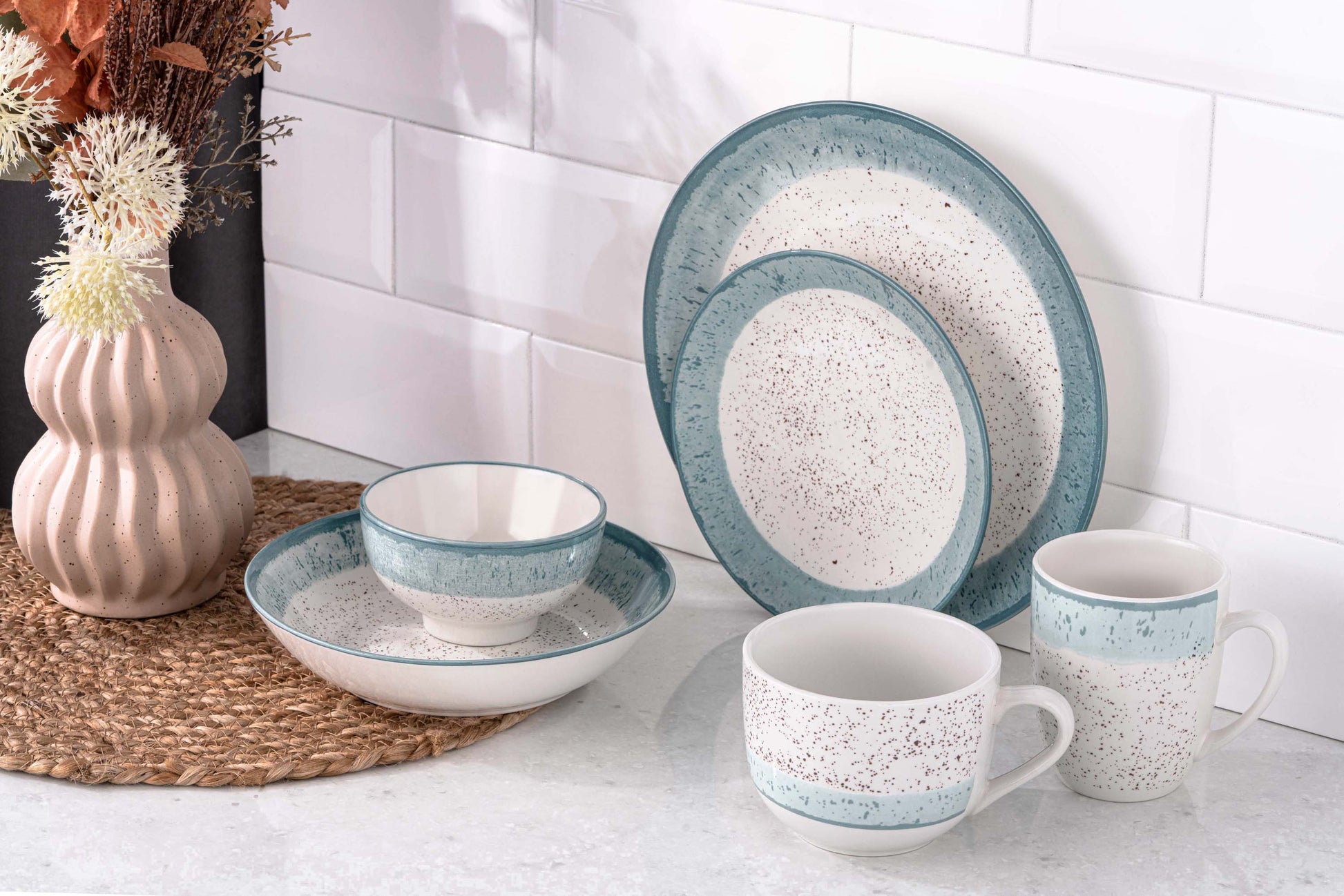 ARDESTO Mug Siena, 500ml, porcelain, white-blue 767637177573