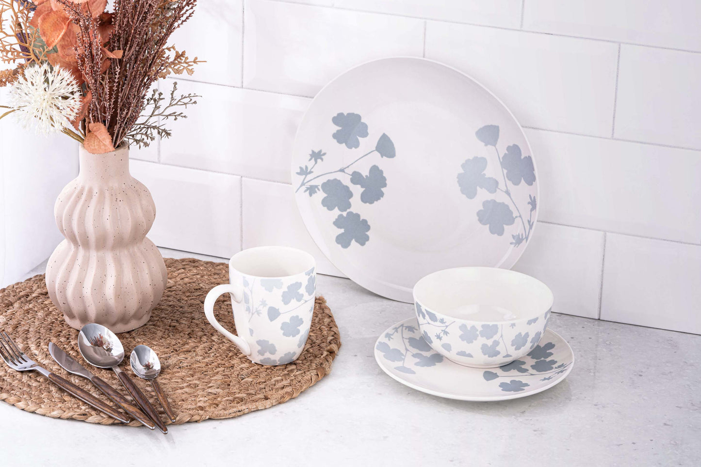 ARDESTO Dessert plate Capri, 19.2cm, porcelain, white blue 767637176903