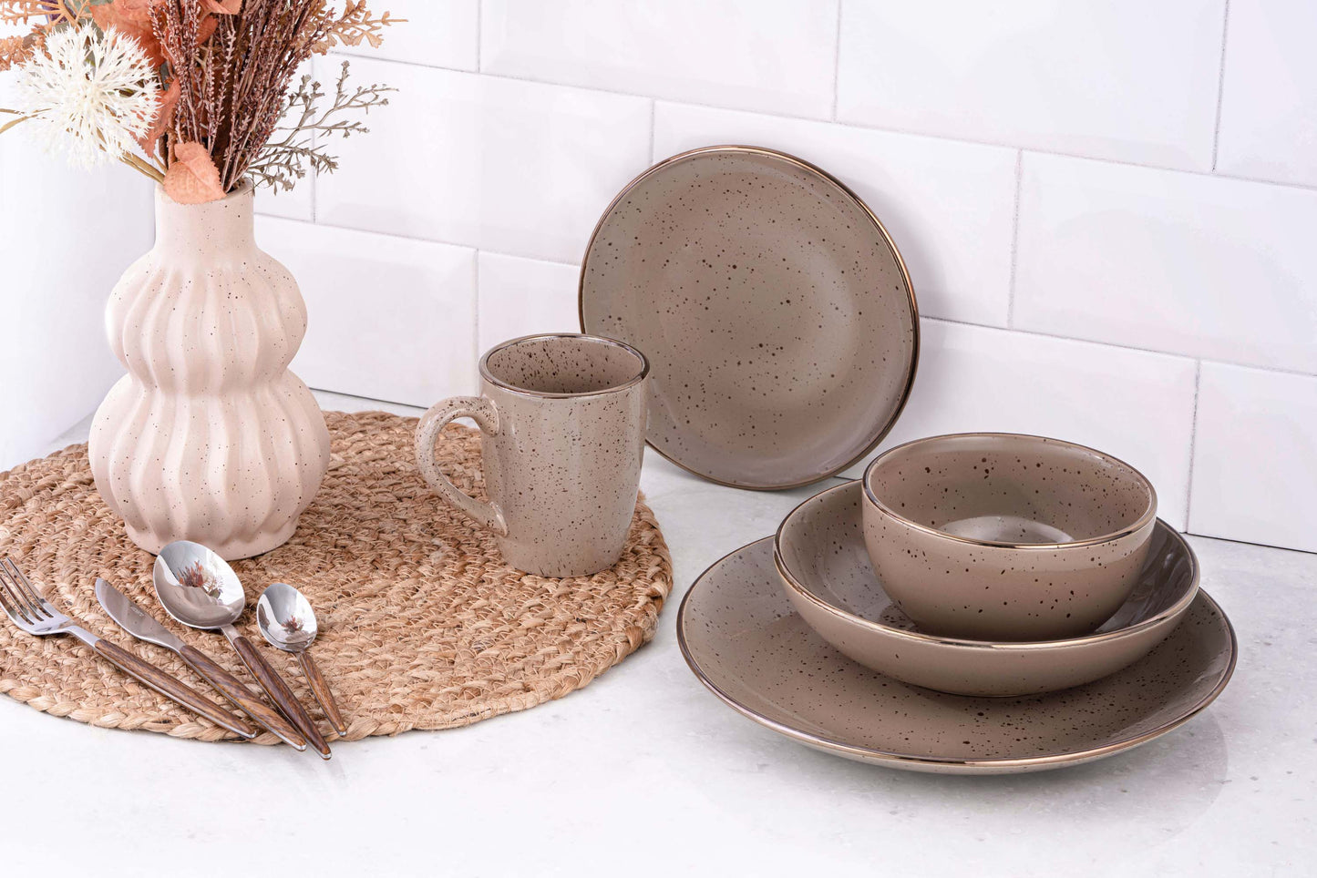 ARDESTO Dinner plate Emilia, 27.5cm, ceramic, brown 767637175975