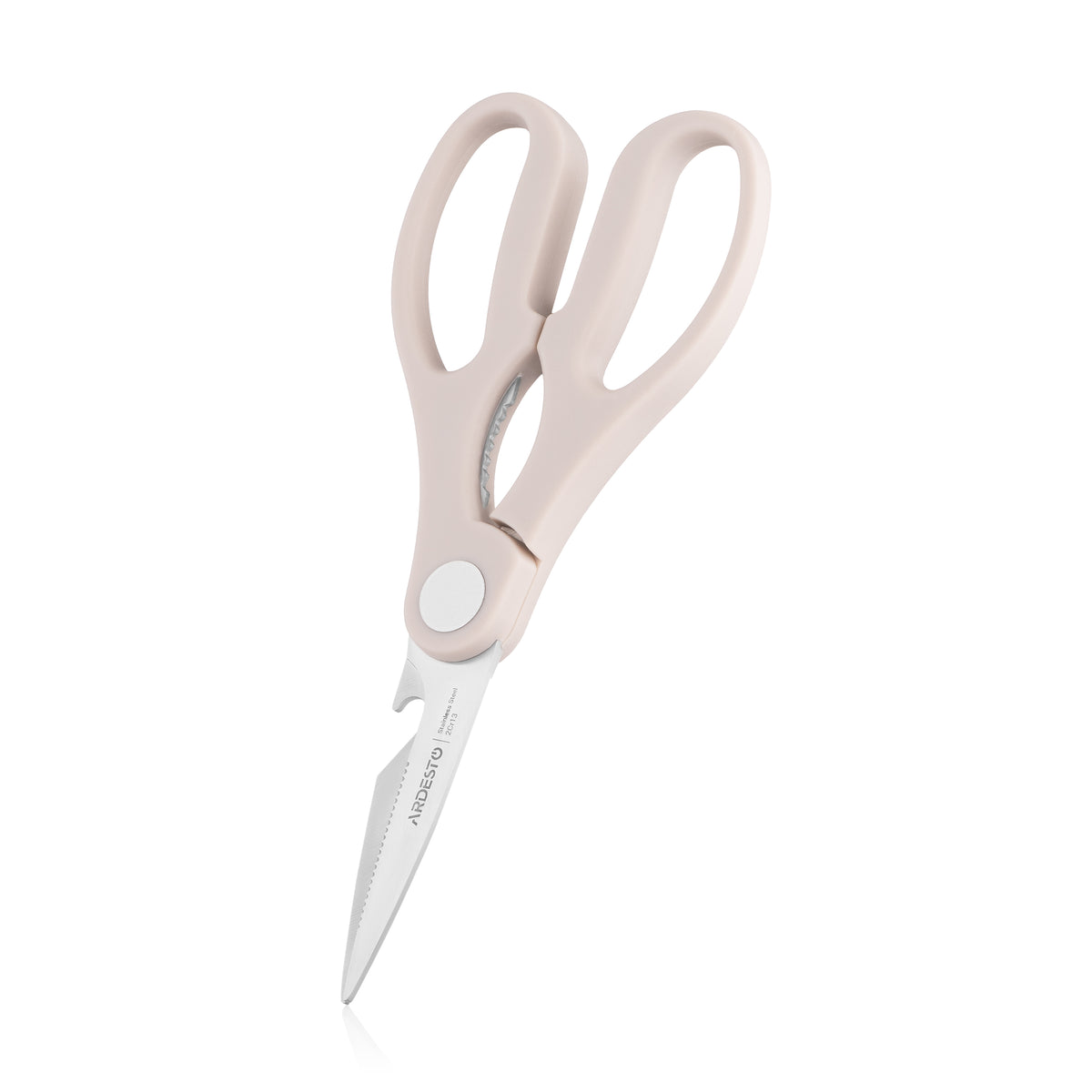 Ardesto Knives Set with block Gemini, 7pcs, stainless steel, plastic, beige