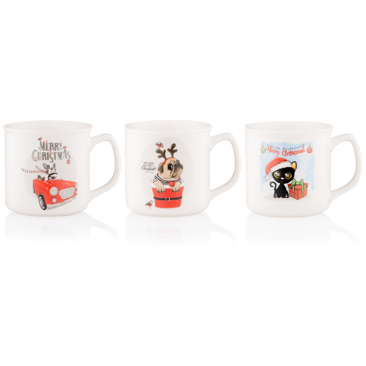 Ardesto Mug Merry Christmas, 360ml, porcelain, in assortment