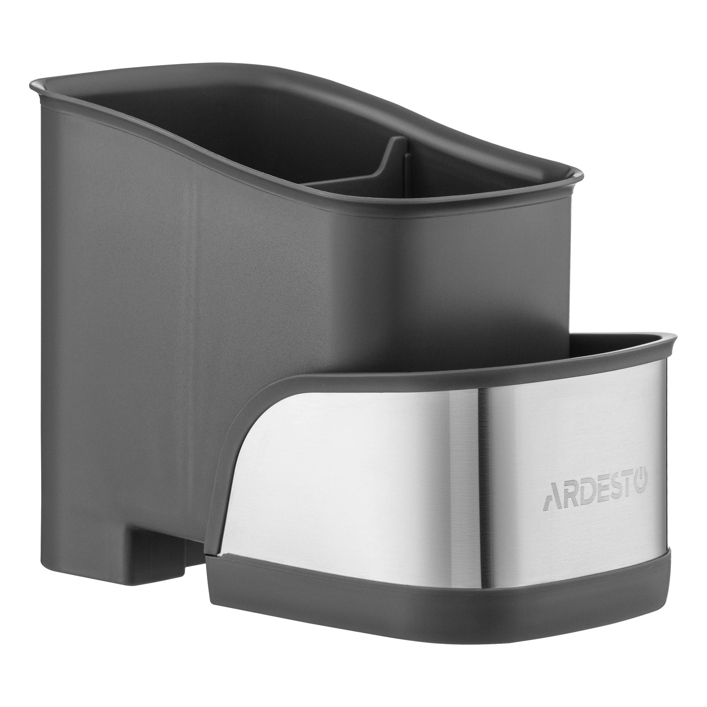 Ardesto Brush organizer Minimalism, 15x10x13.5cm, plastic, stainless steel, grey