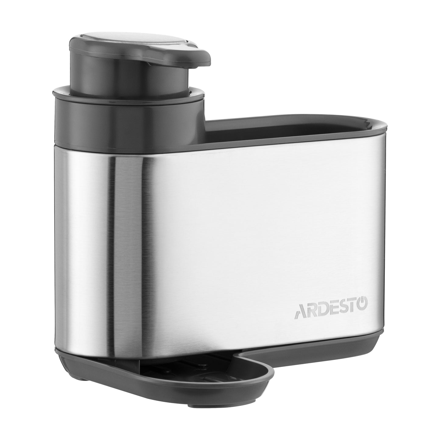 Ardesto Detergent organizer Minimalism, 8x12.7x16cm, plastic, stainless steel, grey