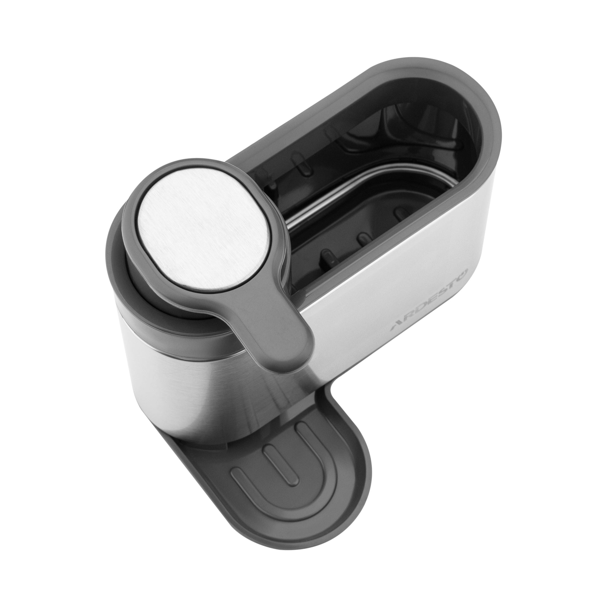 Ardesto Detergent organizer Minimalism, 8x12.7x16cm, plastic, stainless steel, grey