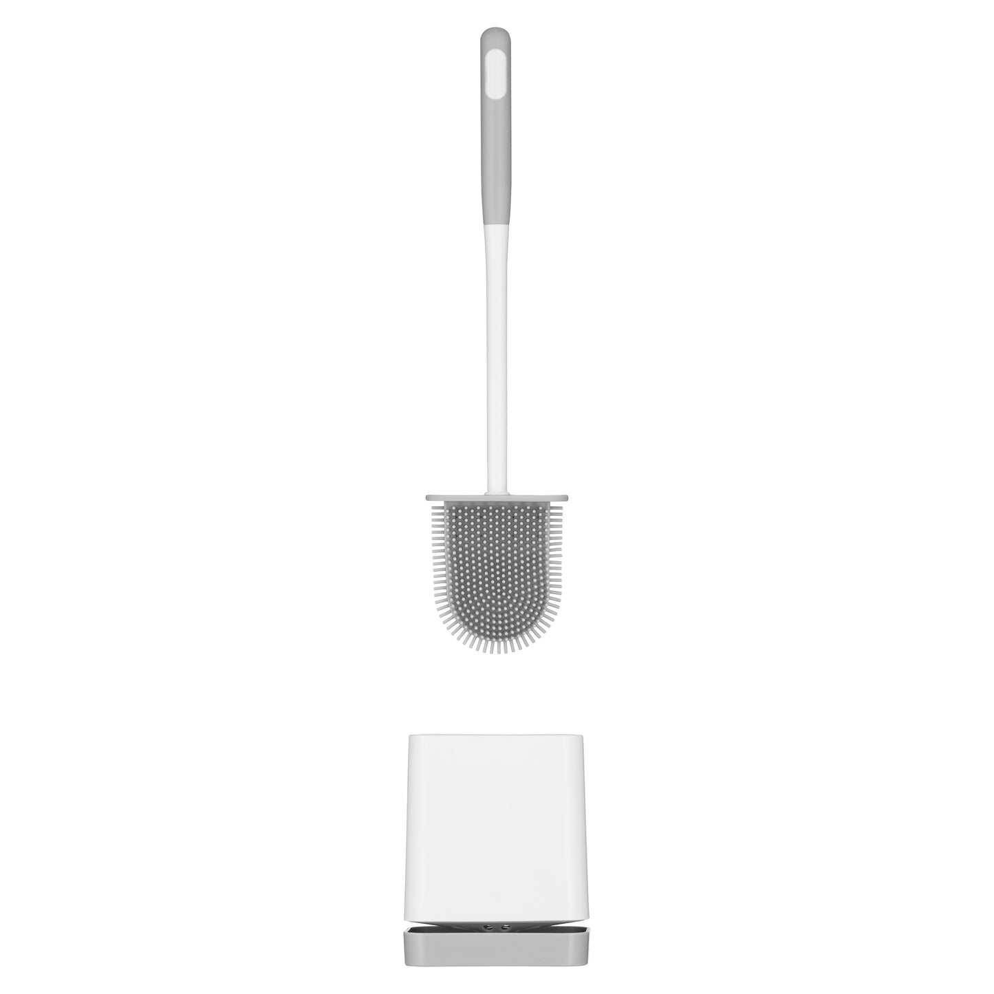 Ardesto Toilet brush set with stand 11.5x5.6x43cm, plastic, white