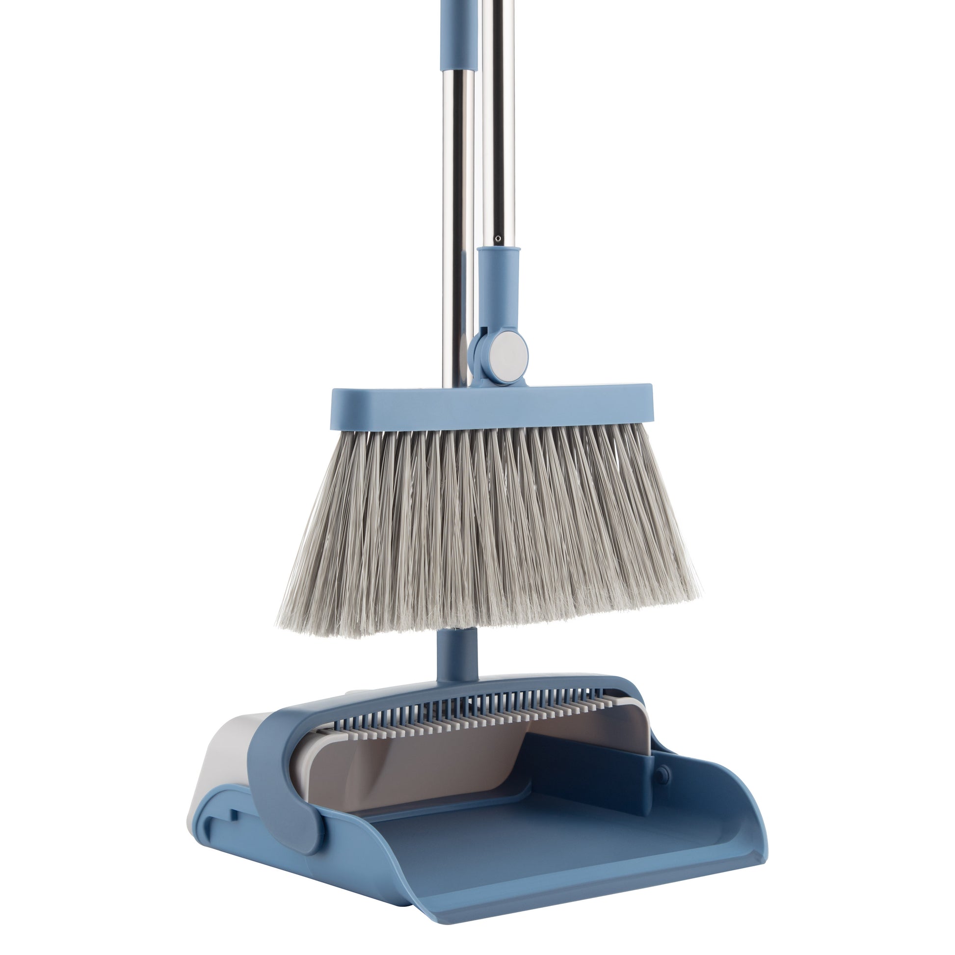 Ardesto Cleaning Set dustpan and brush with long handle 79.2cm, plastic, blue