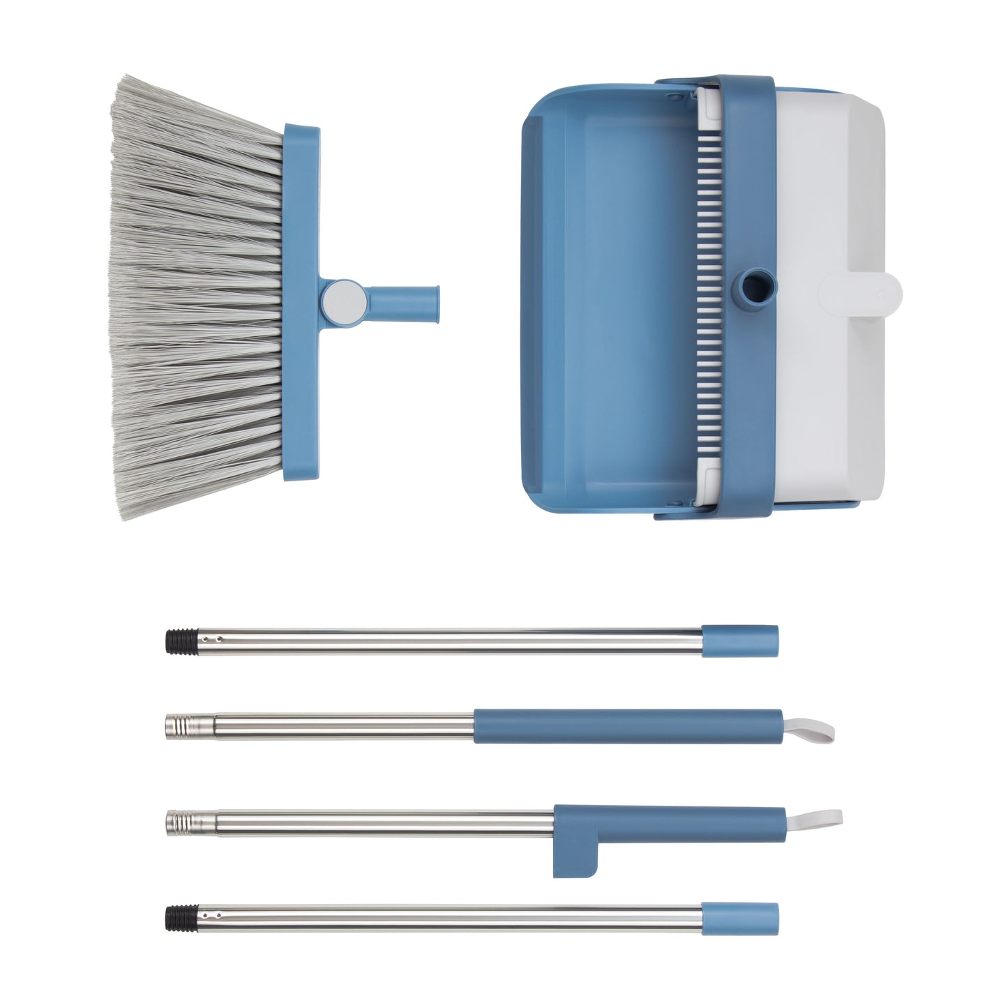 Ardesto Cleaning Set dustpan and brush with long handle 79.2cm, plastic, blue
