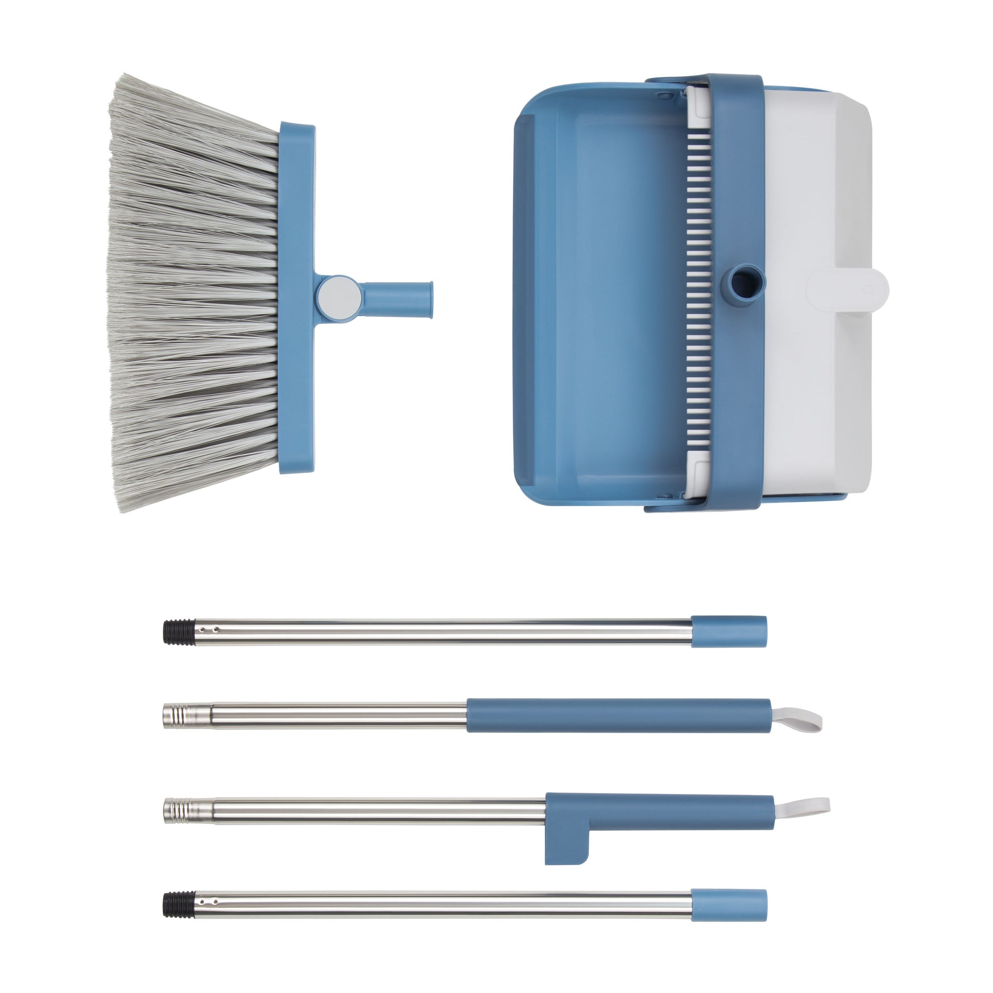 Ardesto Cleaning Set dustpan and brush with long handle 79.2cm, plastic, blue