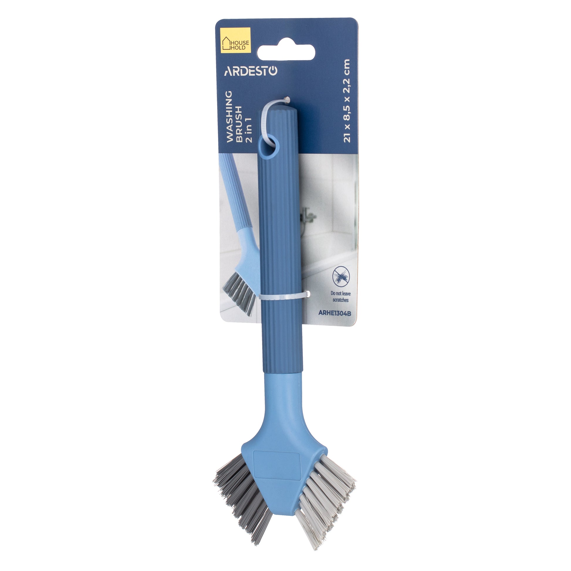 Ardesto Washing brush 2 in 1 21x8.5x2.2cm, plastic, blue