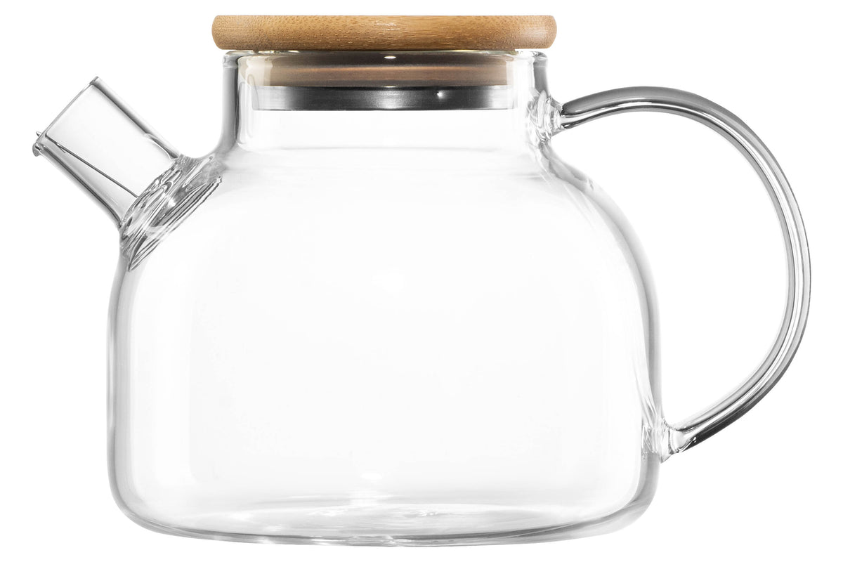 Ardesto Teapot Gemini 600ml, borosilicate glass, bamboo, transparent