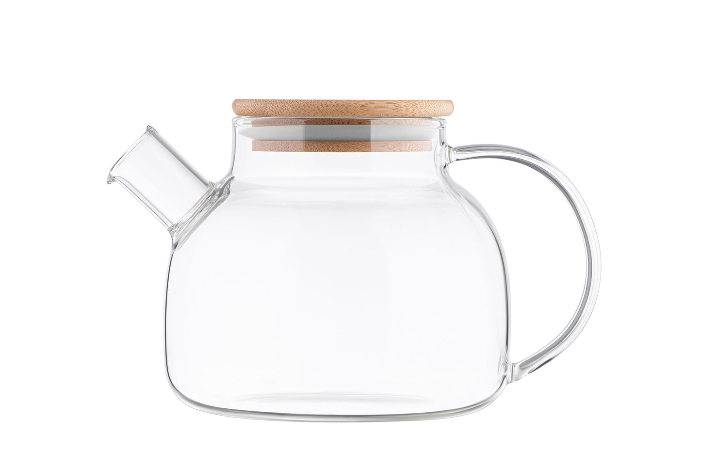 Ardesto Teapot Gemini 1000ml, borosilicate glass, bamboo, transparent