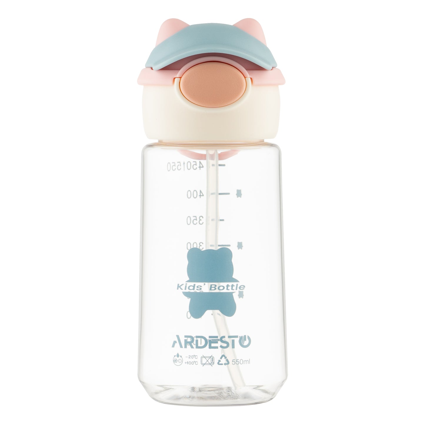 Ardesto Bottle Bear 550ml, plastic, pink