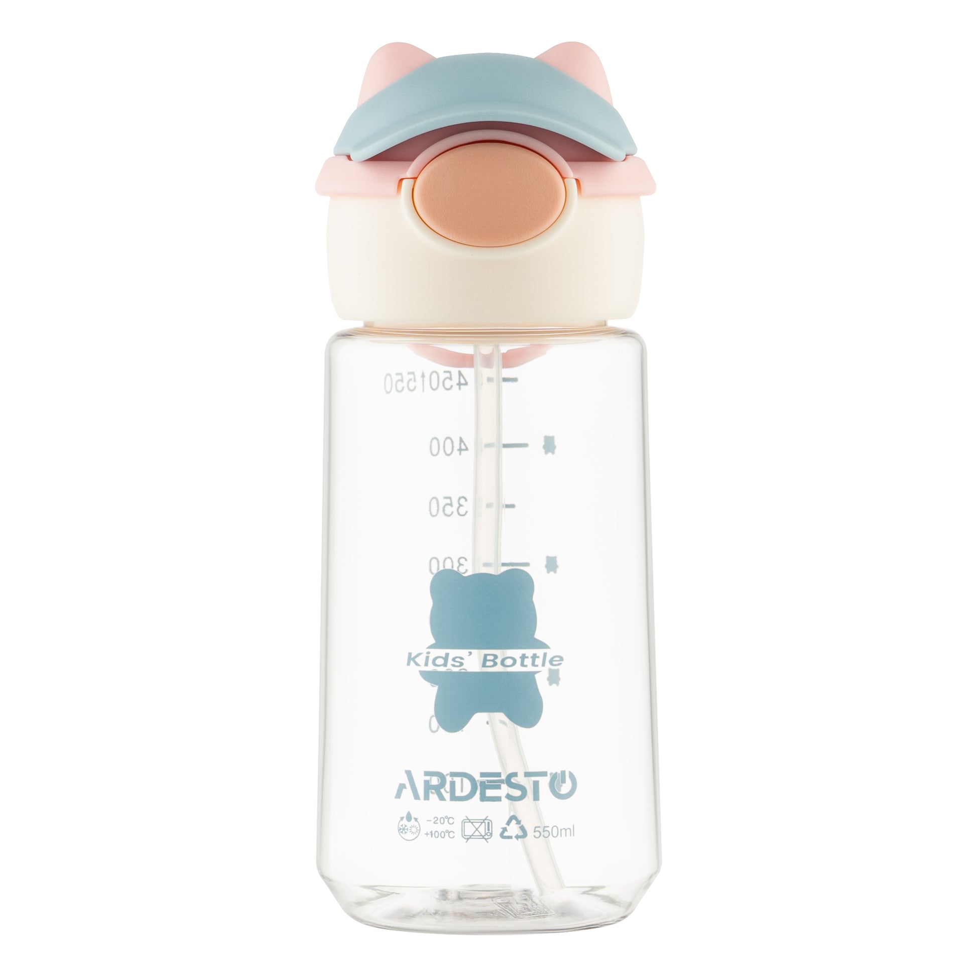 Ardesto Bottle Bear 550ml, plastic, pink