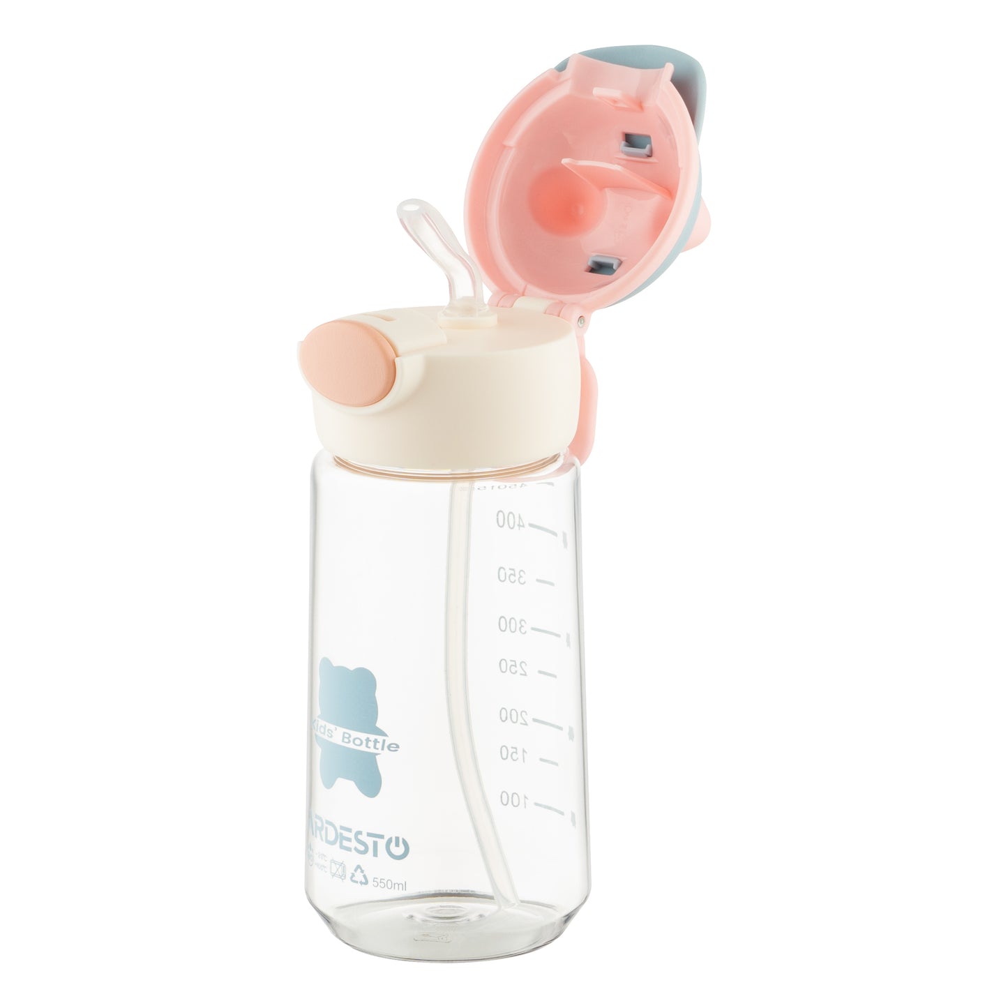 Ardesto Bottle Bear 550ml, plastic, pink