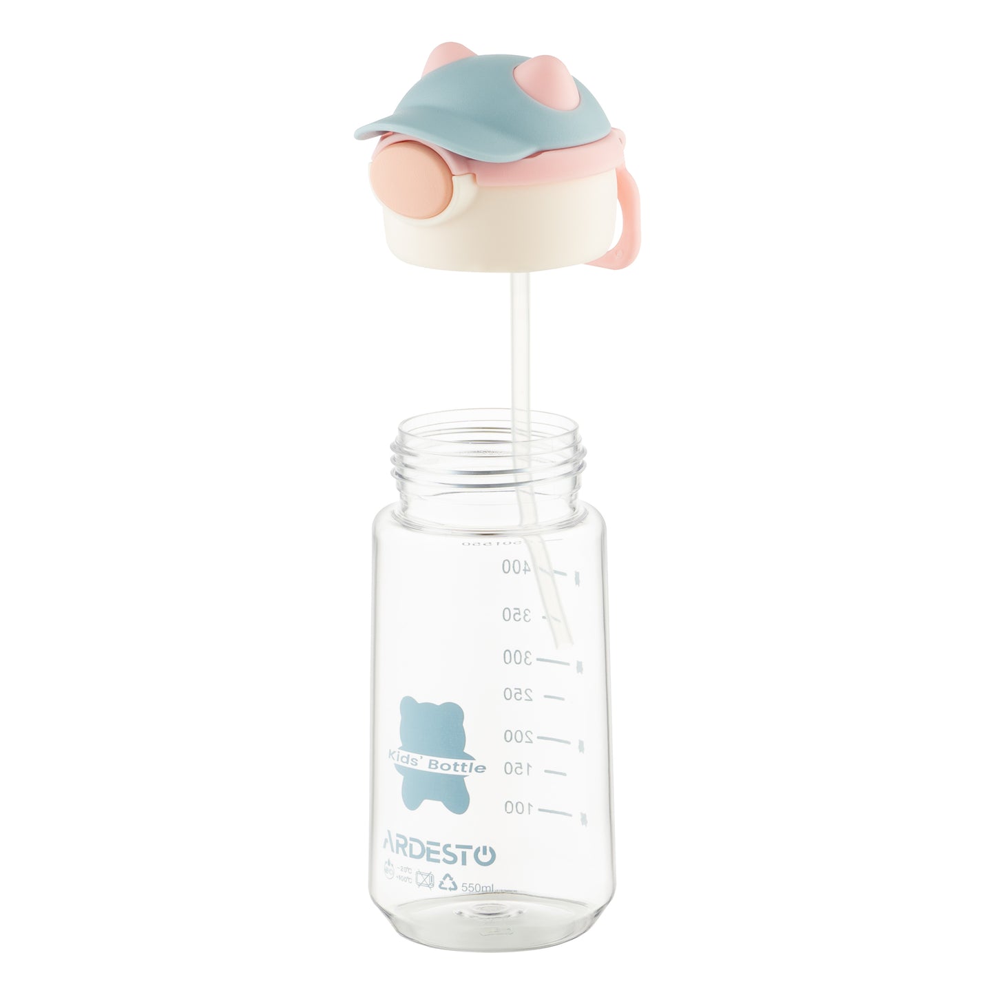 Ardesto Bottle Bear 550ml, plastic, pink