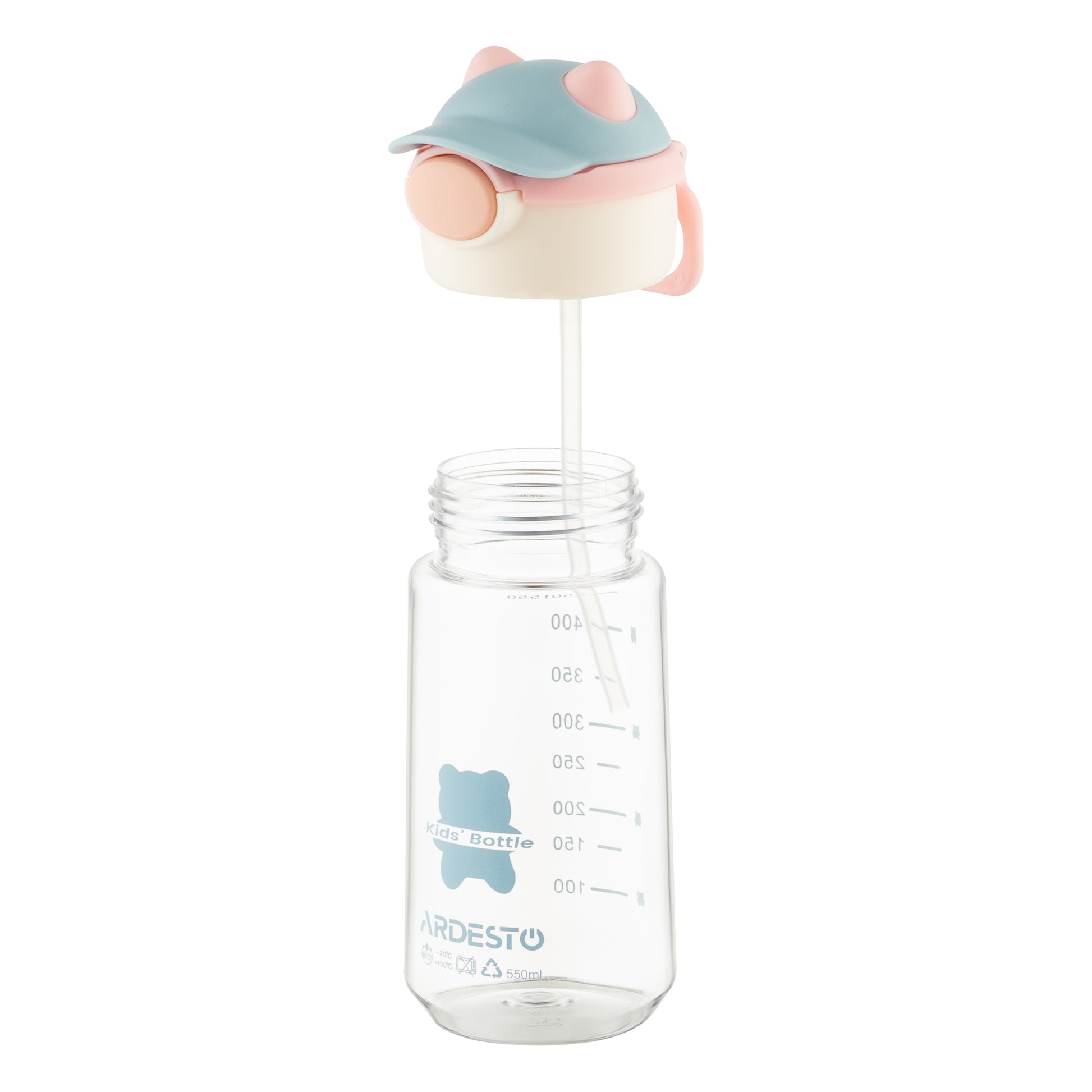 Ardesto Bottle Bear 550ml, plastic, pink
