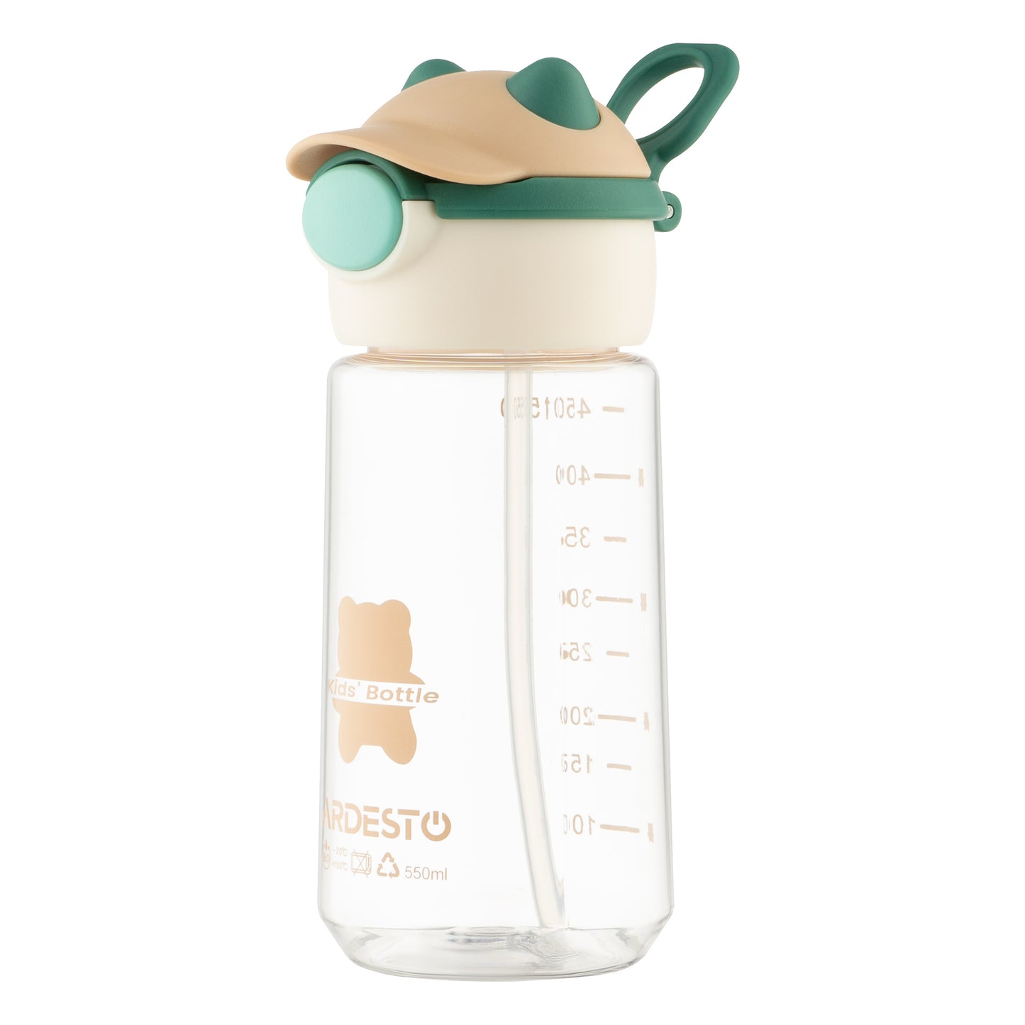Ardesto Bottle Bear 550ml, plastic, green