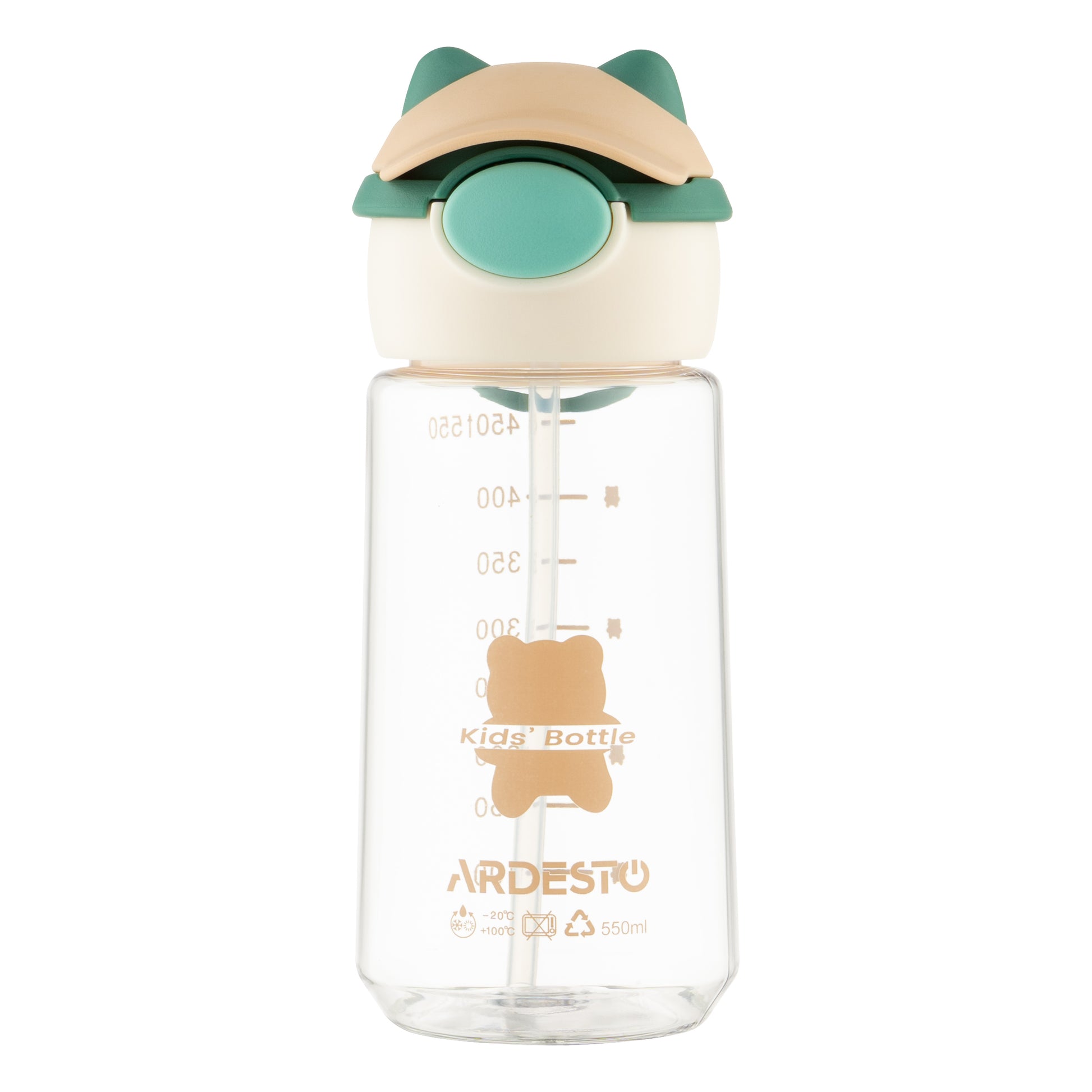 Ardesto Bottle Bear 550ml, plastic, green