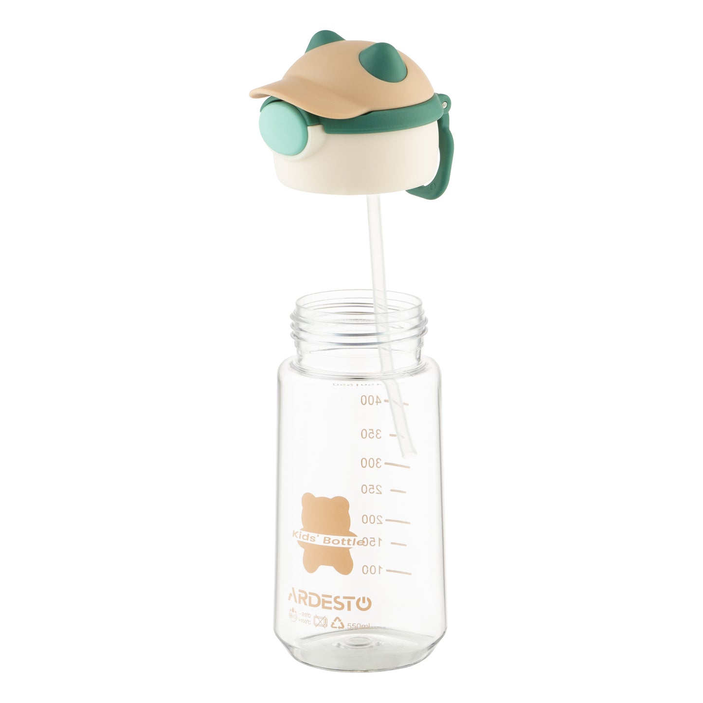 Ardesto Bottle Bear 550ml, plastic, green