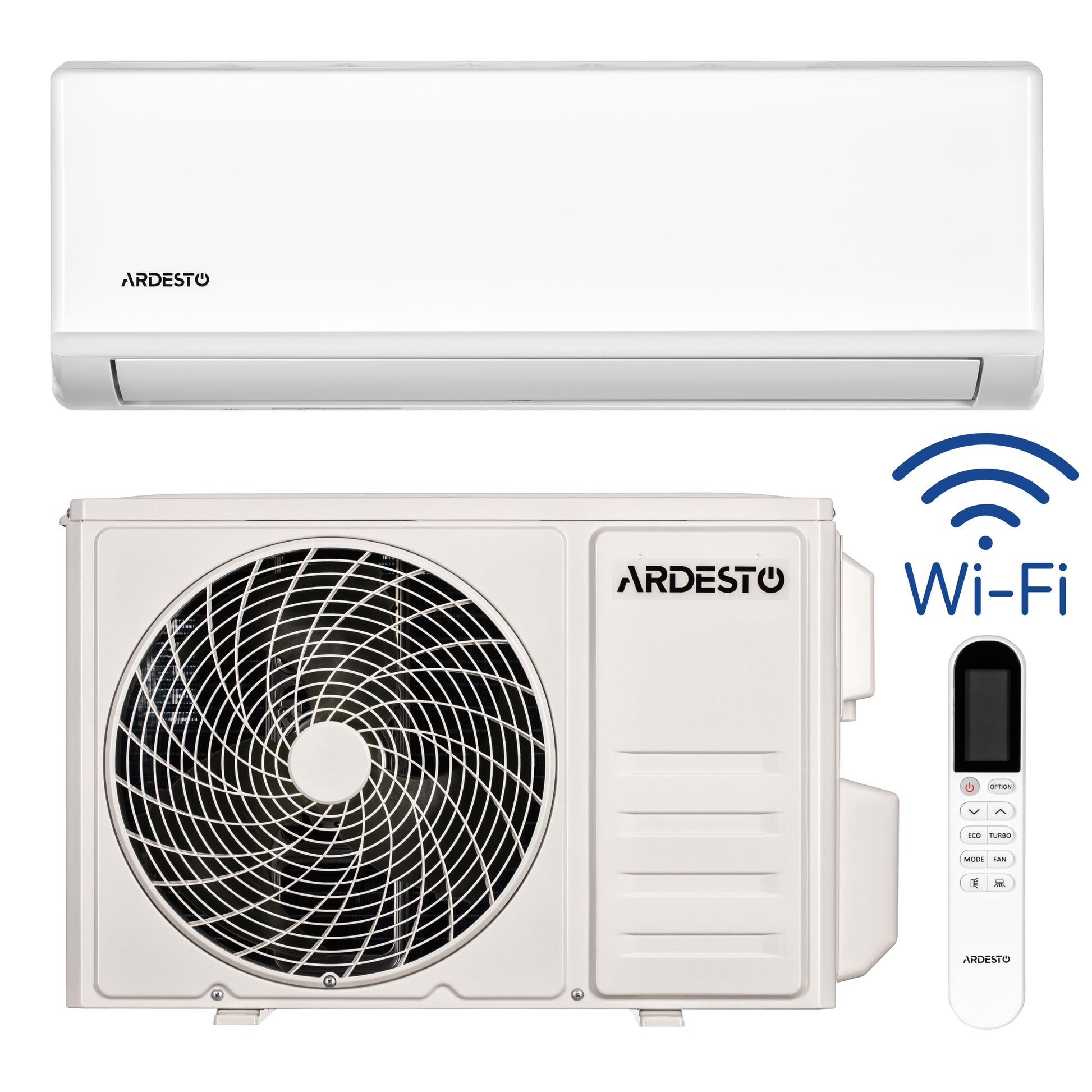 Air Conditioner ARDESTO CoolSmart 35m2 inverter 12000BTU 3.5kW A/A -15°С Wi-Fi R32 white