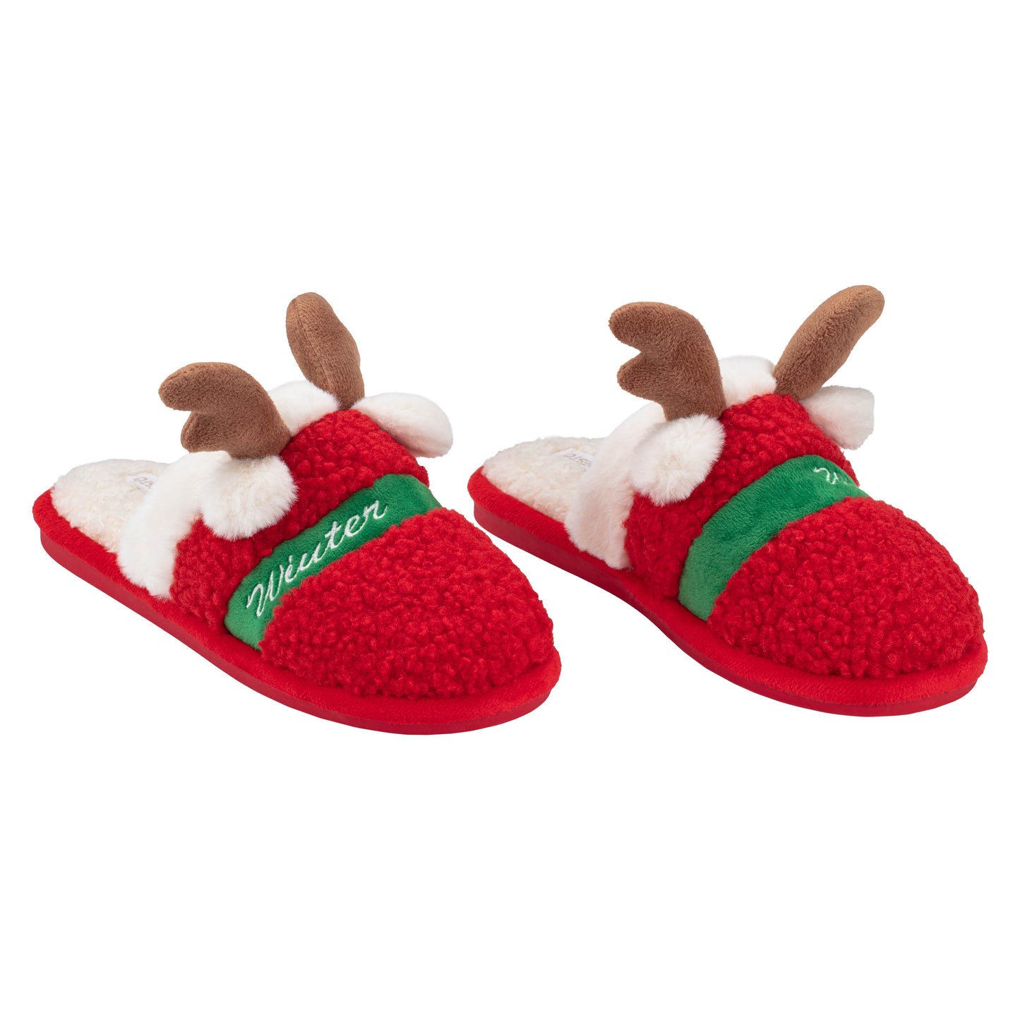 Ardesto Home shoes Christmas 36/37 size, 100% polyester, sole 100% rubber, red