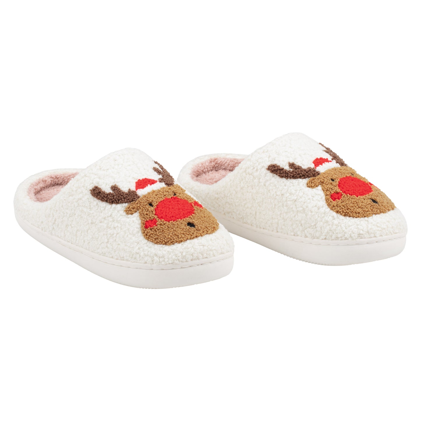 Ardesto Home shoes Christmas 36/37 size, 100% polyester, sole 100% rubber, white