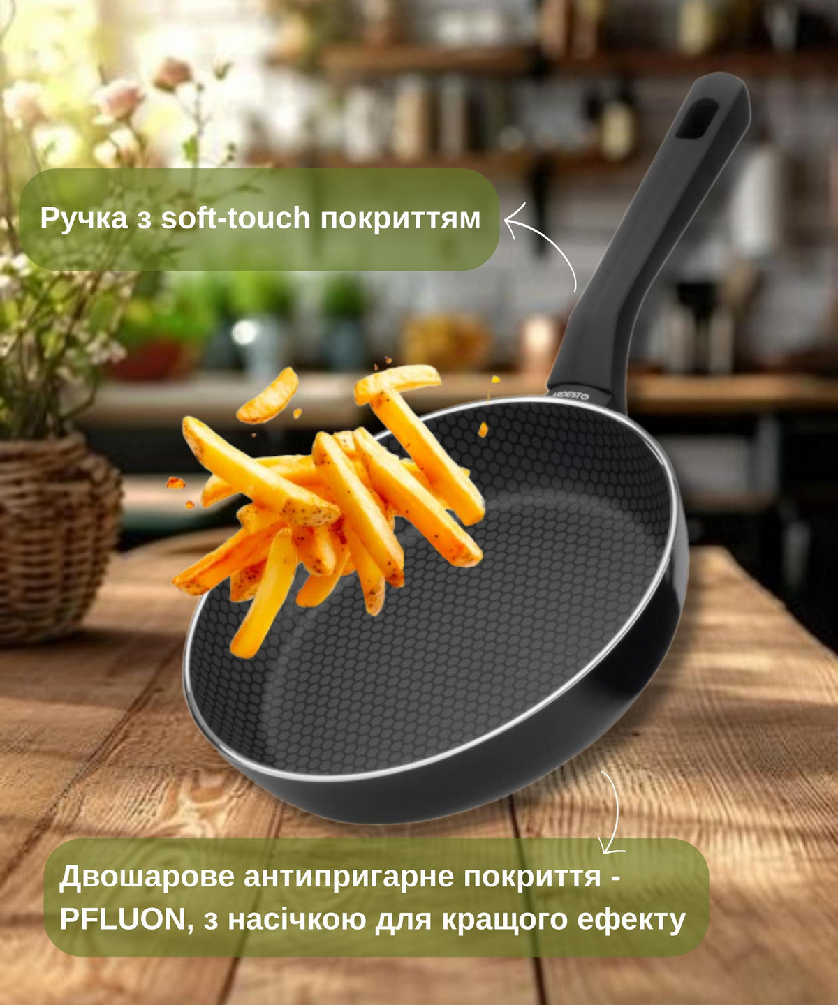 Ardesto Fry pan Gemini Salerno, 24cm, aluminium, black