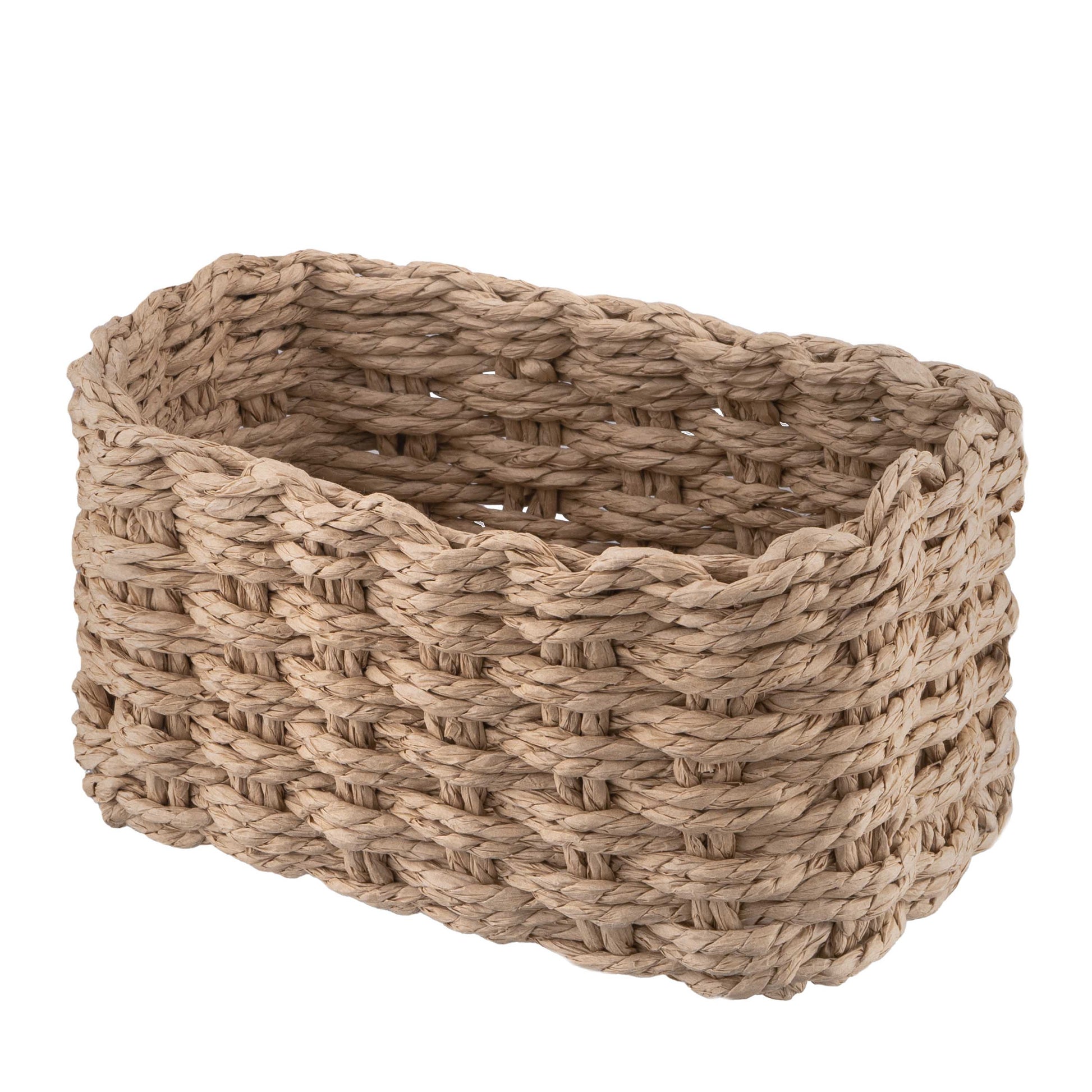 ARDESTO Set of wicker storage baskets Prestigio (3.3/2.2/1.4l), 3 items, paper twine, beige 767637180559