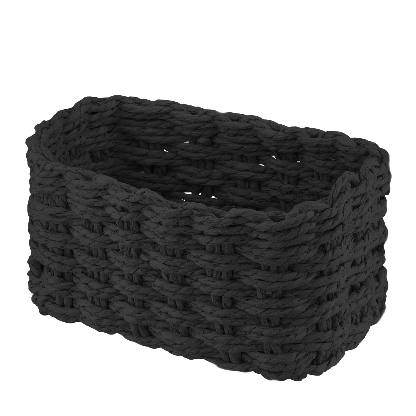 ARDESTO Set of wicker storage baskets Prestigio (3.3/2.2/1.4l), 3 items, paper twine, black 767637180542