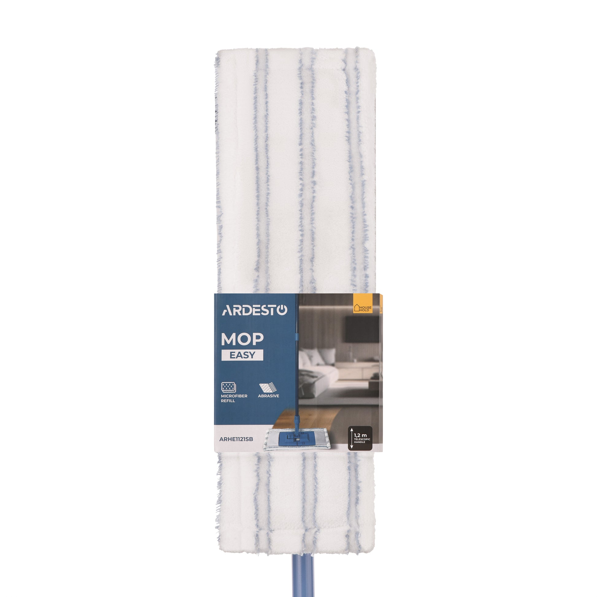 ARDESTO Mop Easy 40cm with telescopic handle 70/120cm and a replaceable pad, blue 767637179454
