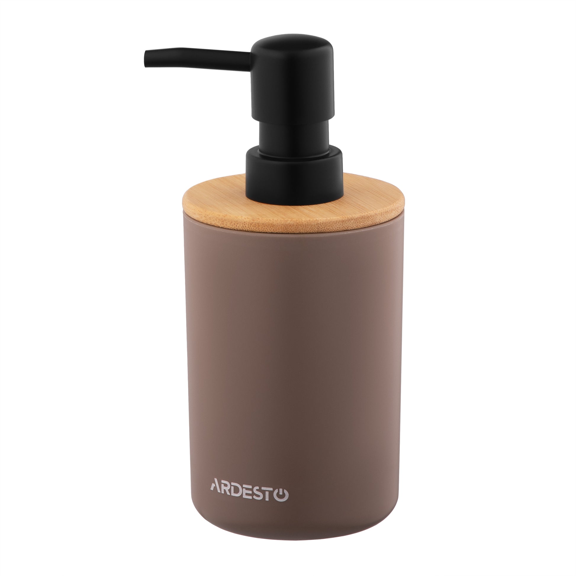 ARDESTO Bathroom set Minimalism 360ml, 3 items, polypropylene, bamboo, taupe 767637180719