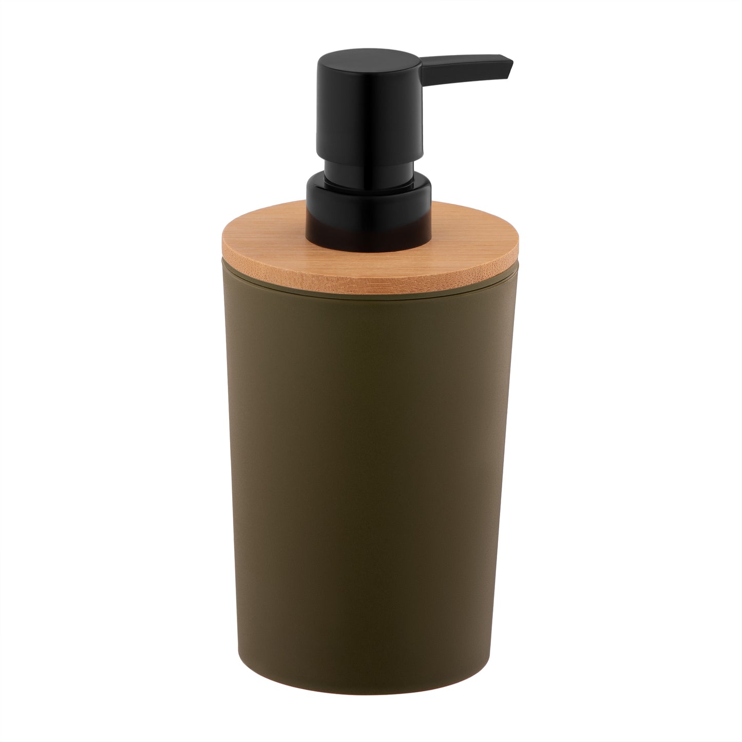 Ardesto Soap dispenser Minimalism 380ml, polypropylene, bamboo, dark green