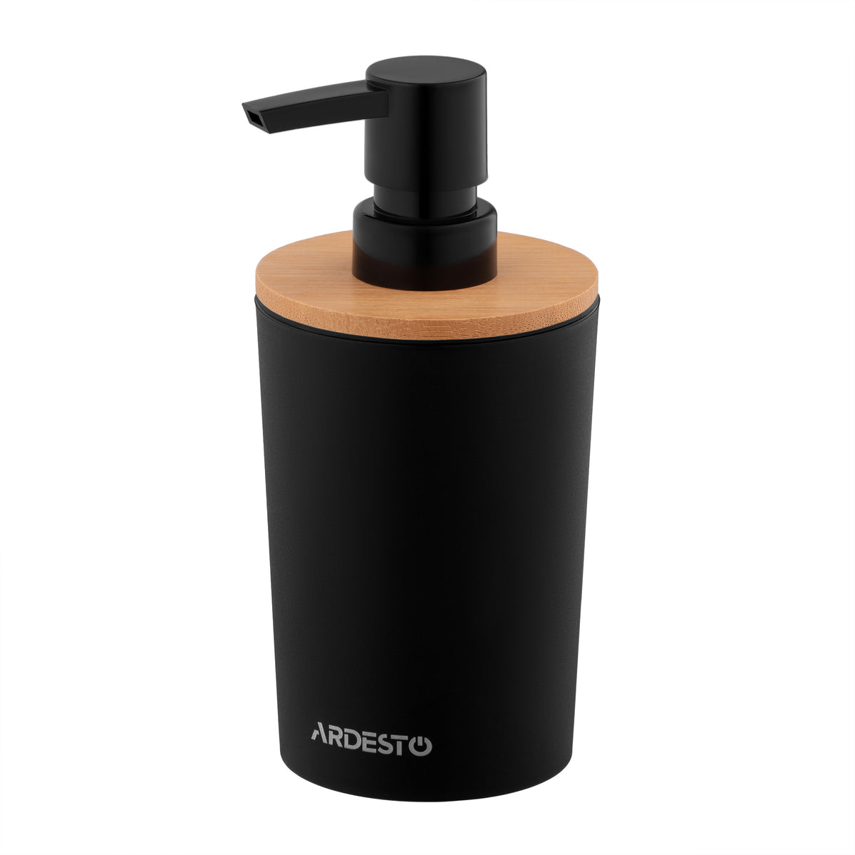 Ardesto Soap dispenser Minimalism 380ml, polypropylene, bamboo, black