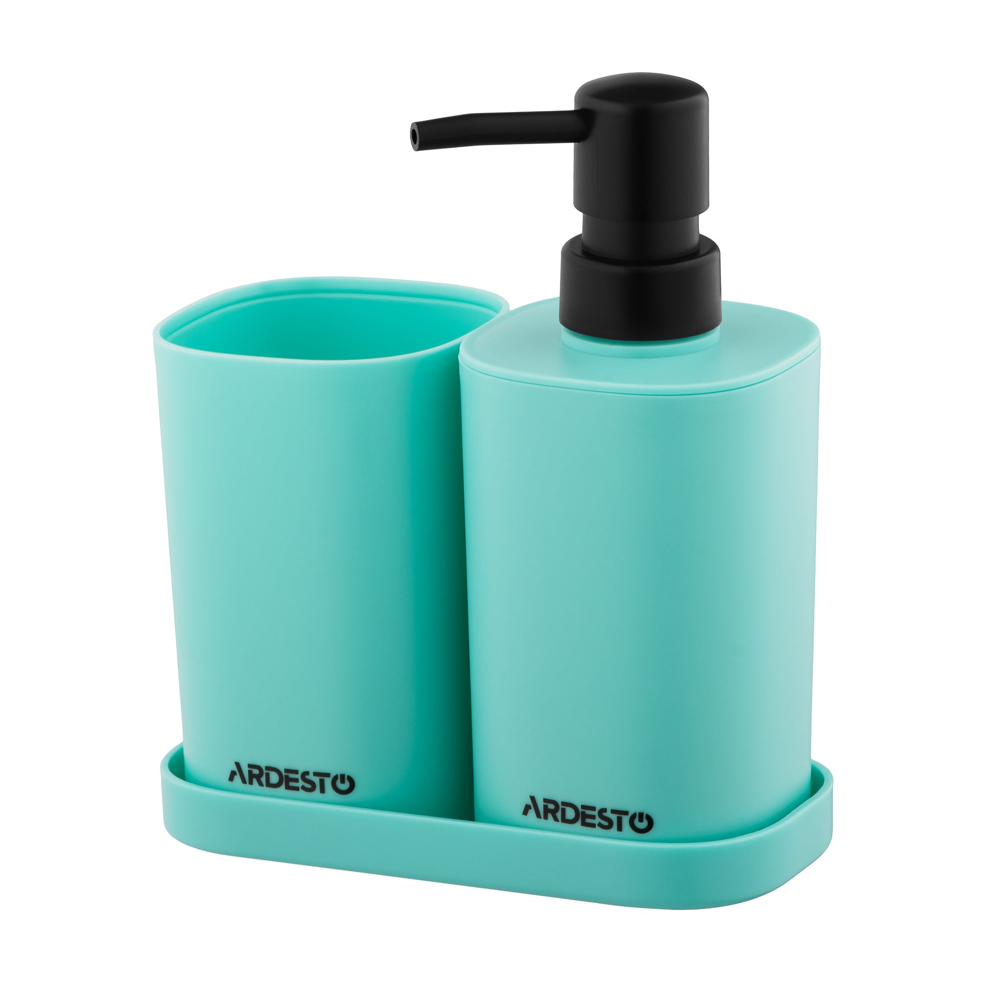 ARDESTO Bathroom set Vigor 380ml, 3 items, polypropylene, blue 767637180467