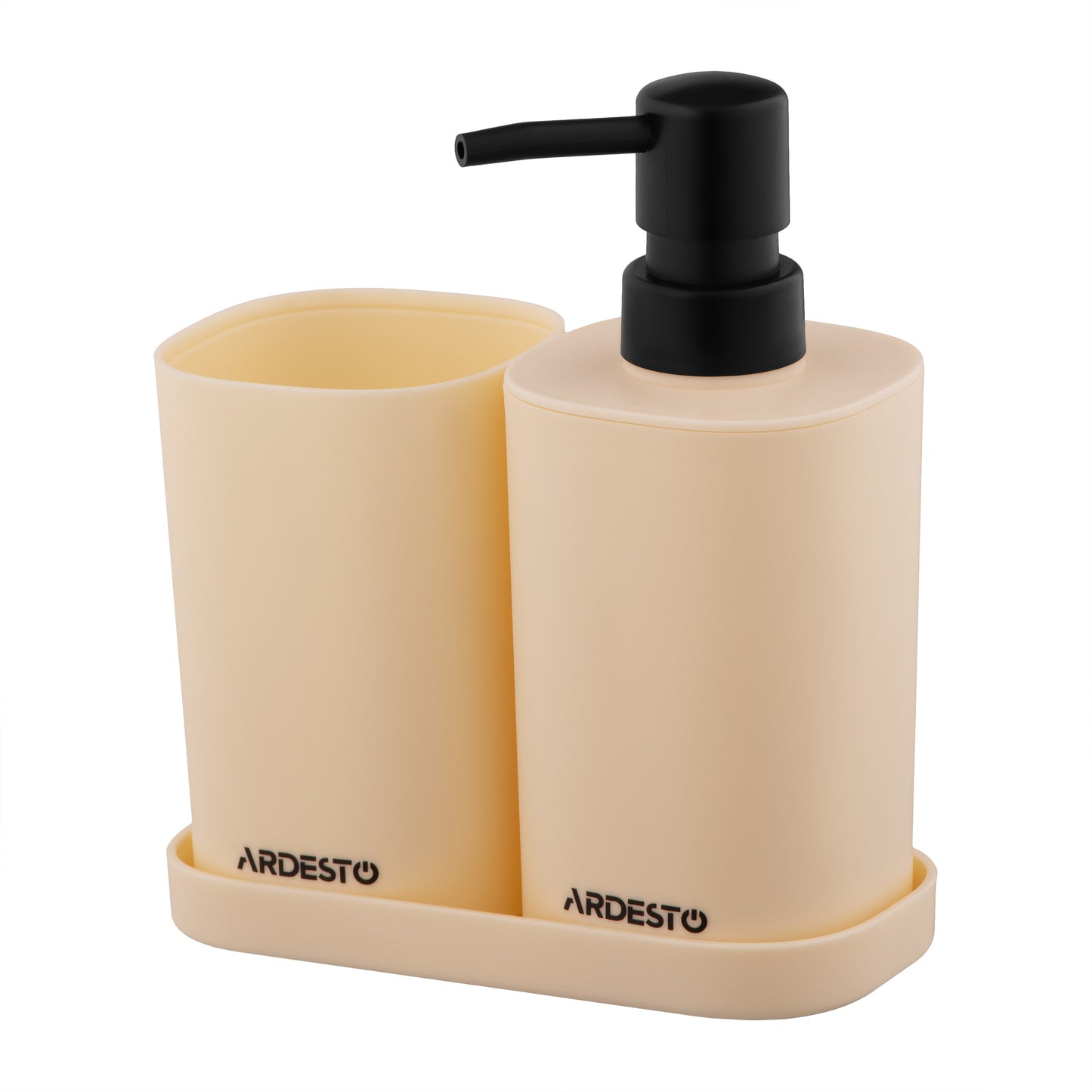 ARDESTO Bathroom set Vigor 380ml, 3 items, polypropylene, beige 767637180474