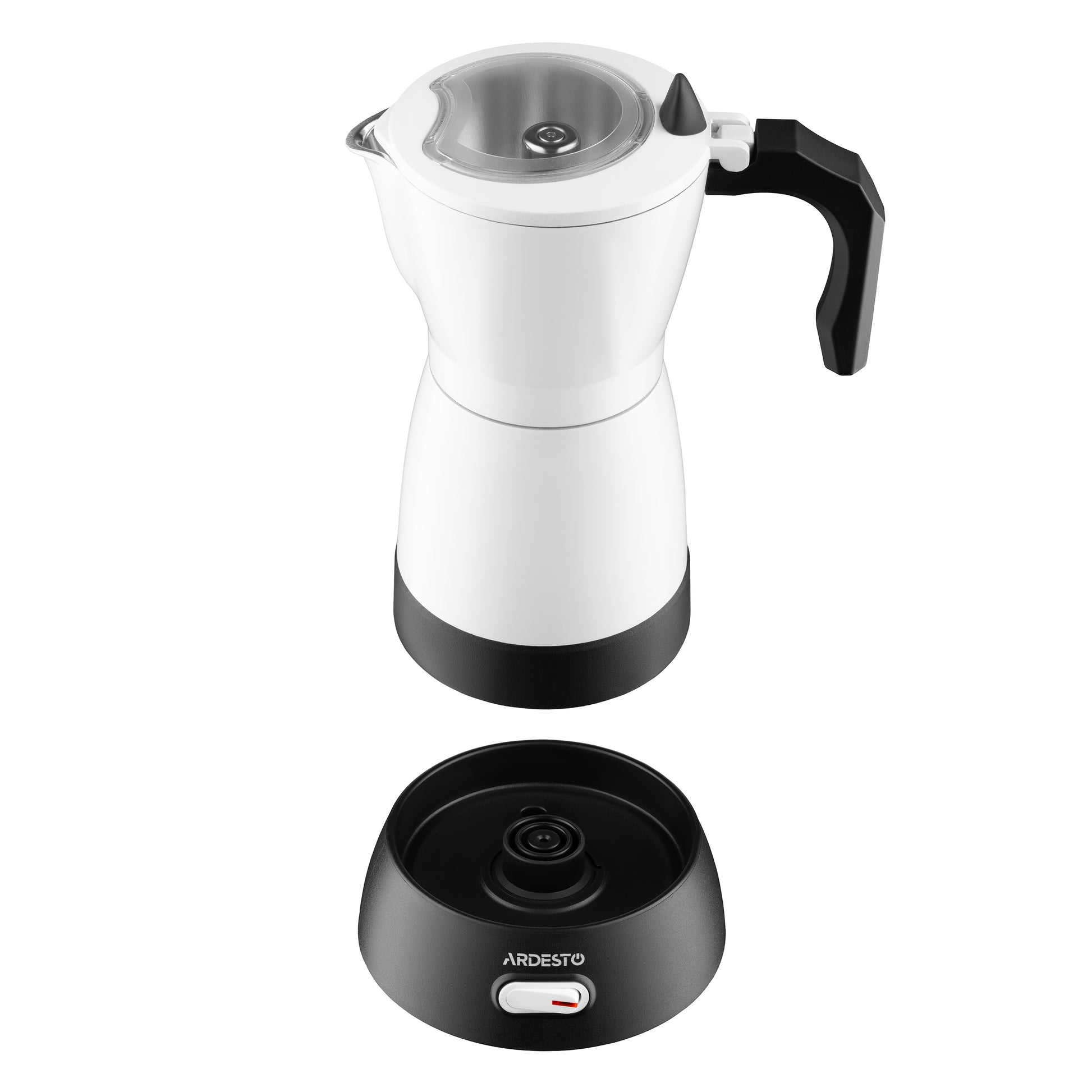 Ardesto coffee maker Electric moka pot.  0.3l, ground, white