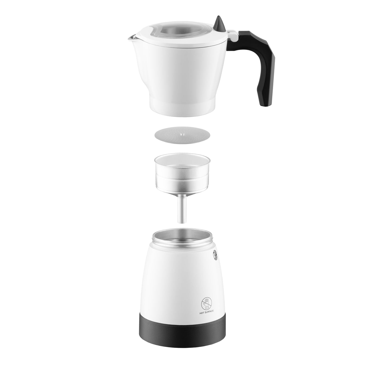 Ardesto coffee maker Electric moka pot.  0.3l, ground, white