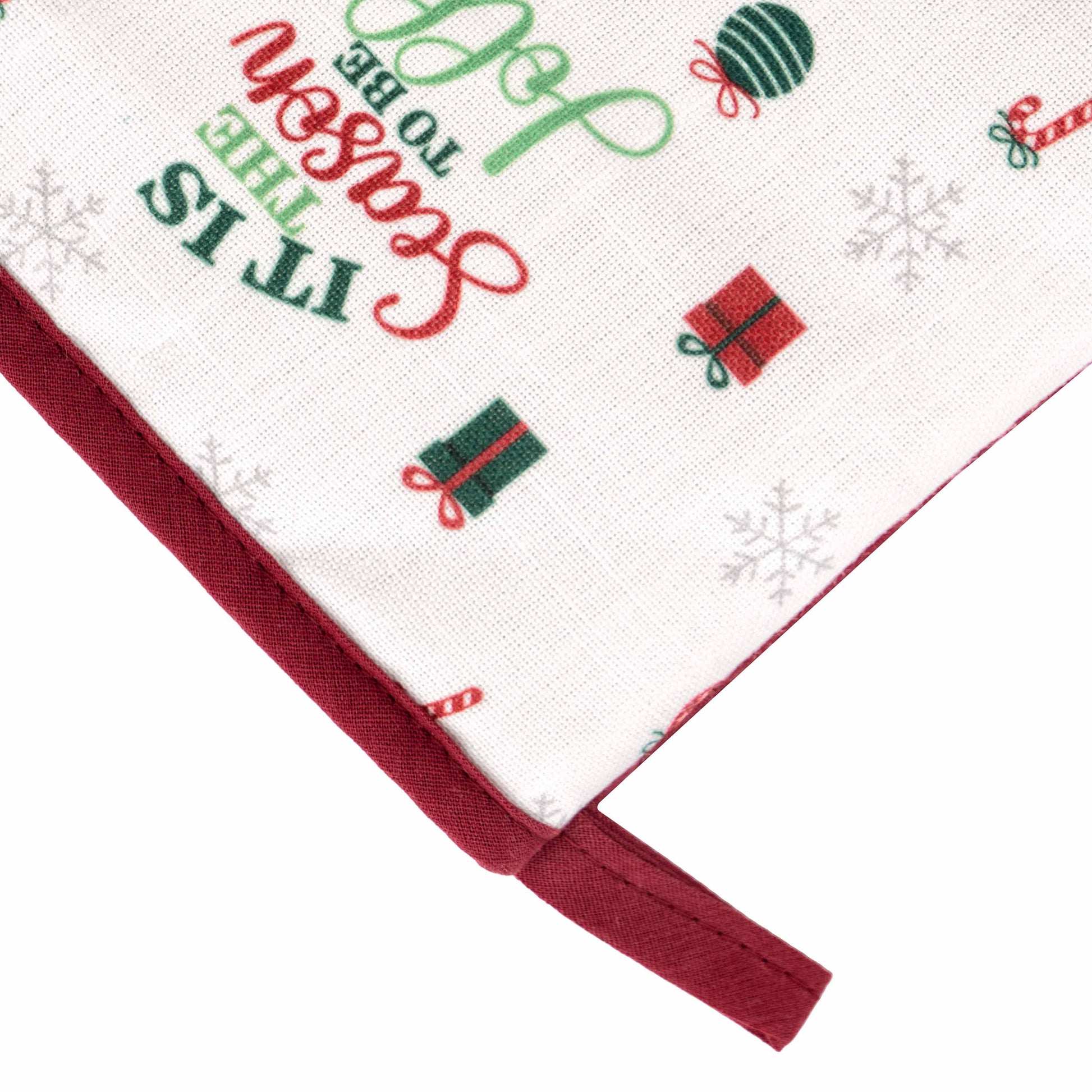 Ardesto Oven mitten Christmas Tree 18х30cm, 100% polyester (front), 100% cotton (back), green