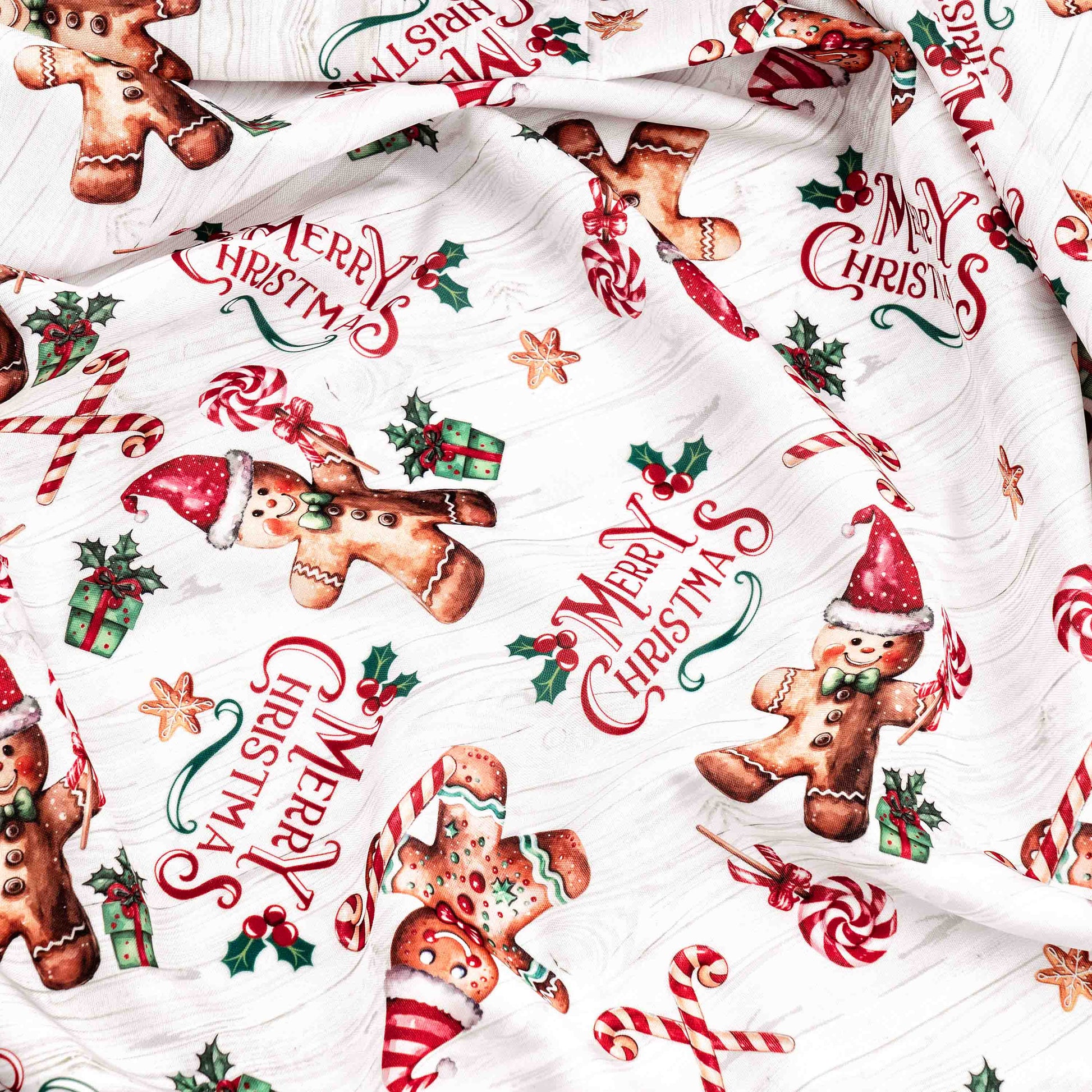 Ardesto Tablecloth Christmas Gingerbread 120х140cm, 100% polyester, red