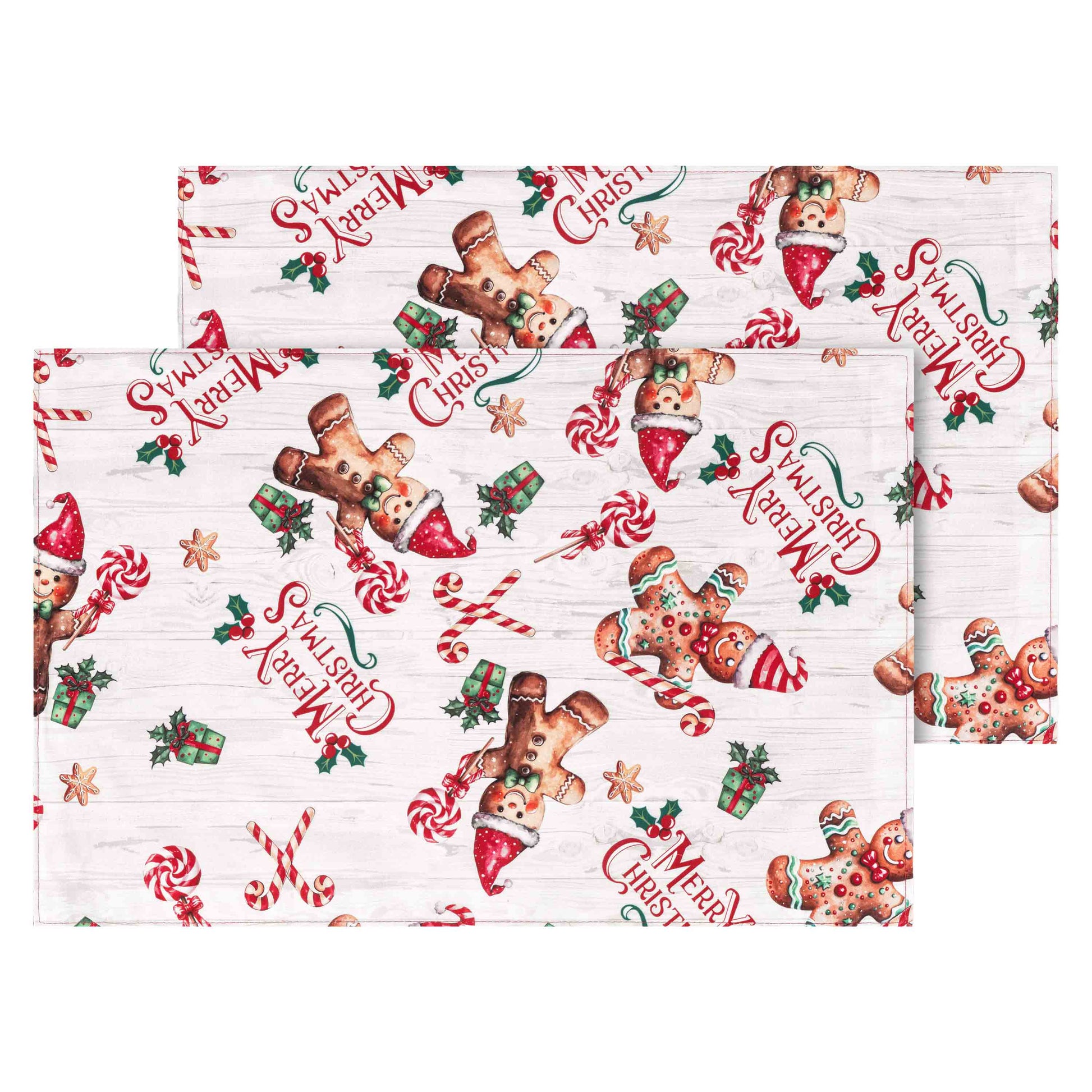 Ardesto Serving napkin set Christmas Gingerbread 30х45cm, 2pcs, 100% polyester, red