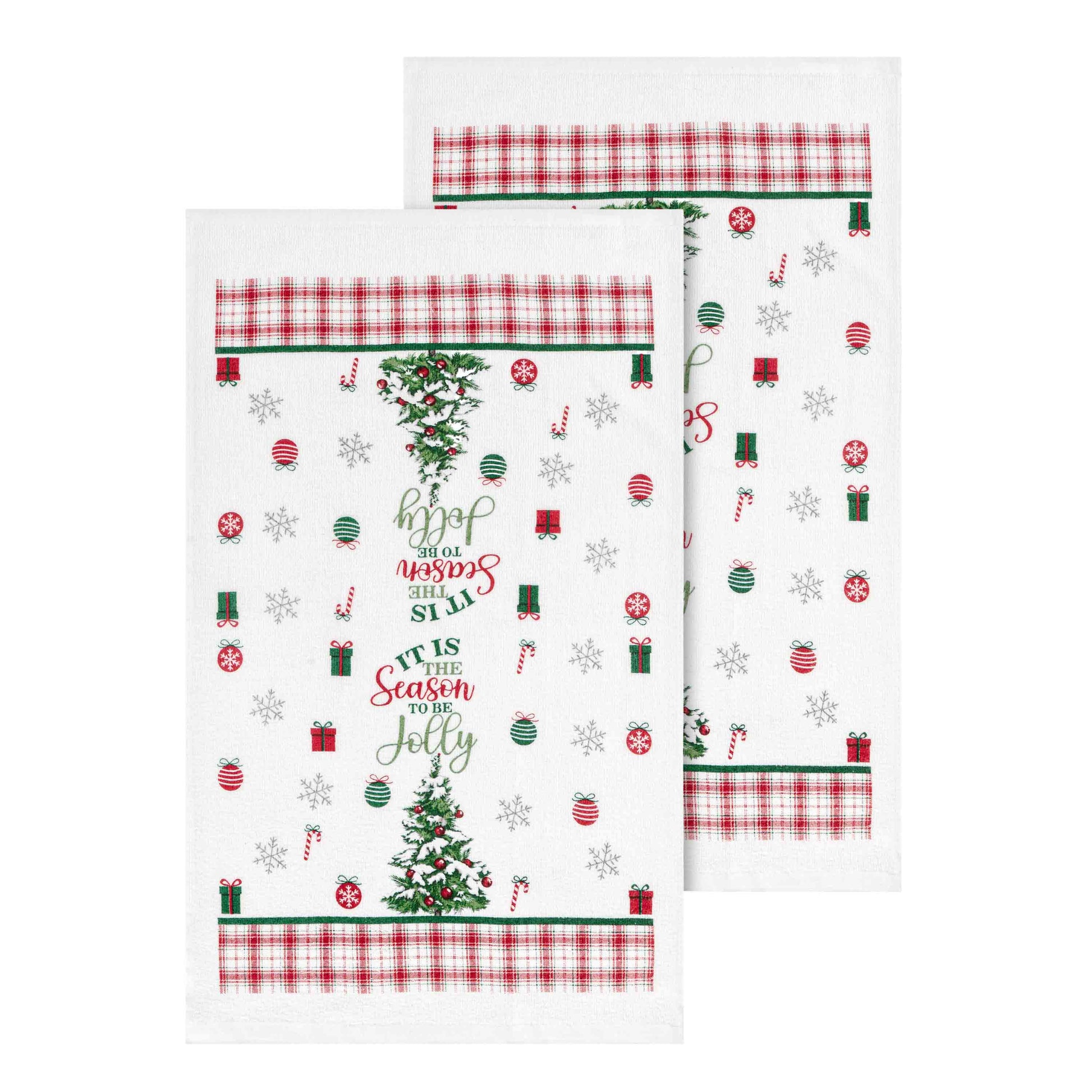 Ardesto Kitchen towel set Christmas Tree 38х63cm, 2pcs, 100% cotton, green