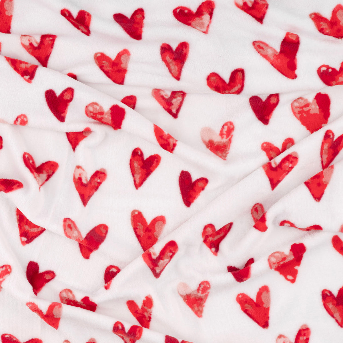 Ardesto Flannel blanket 160x200cm, 100% polyester, hearts