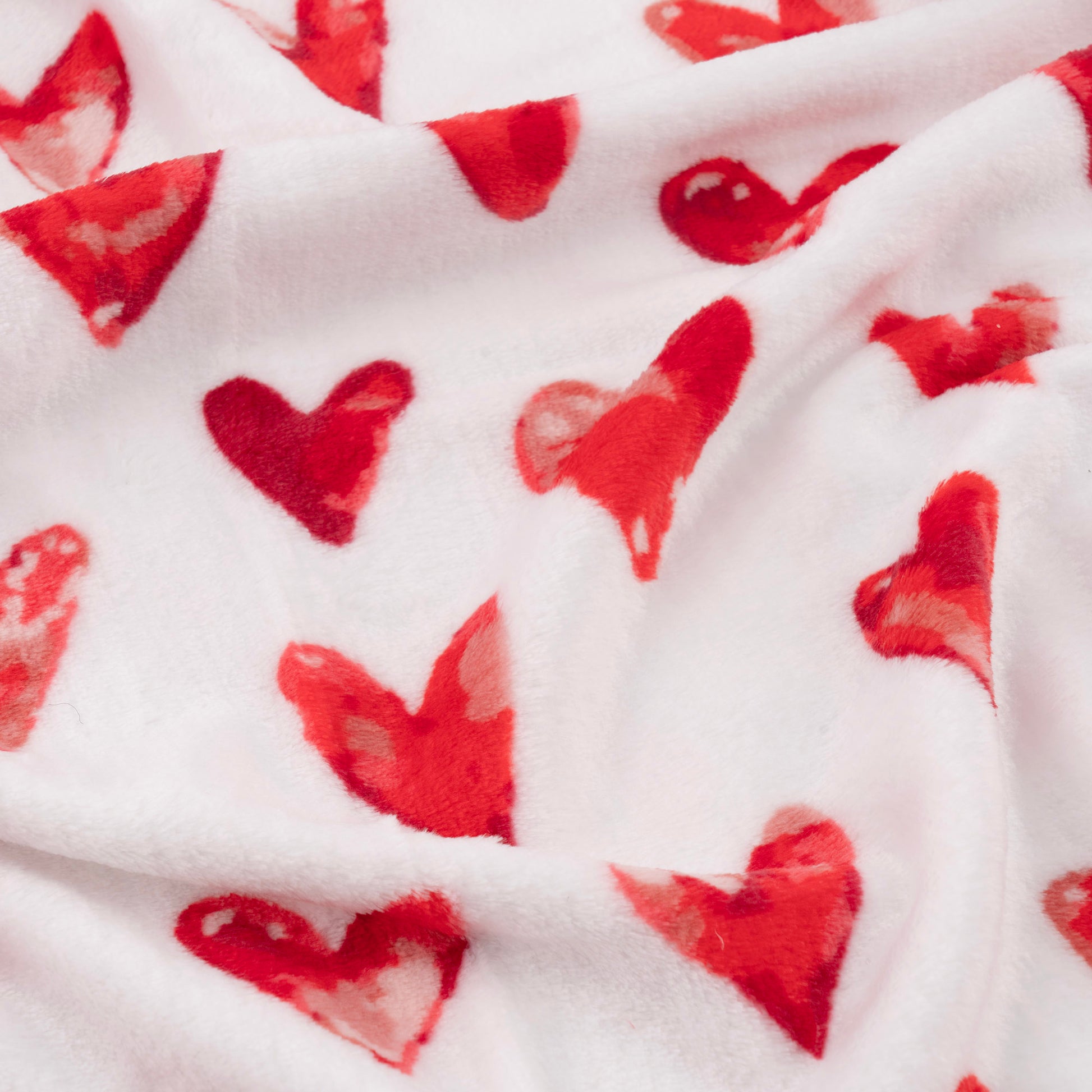 Ardesto Flannel blanket 160x200cm, 100% polyester, hearts