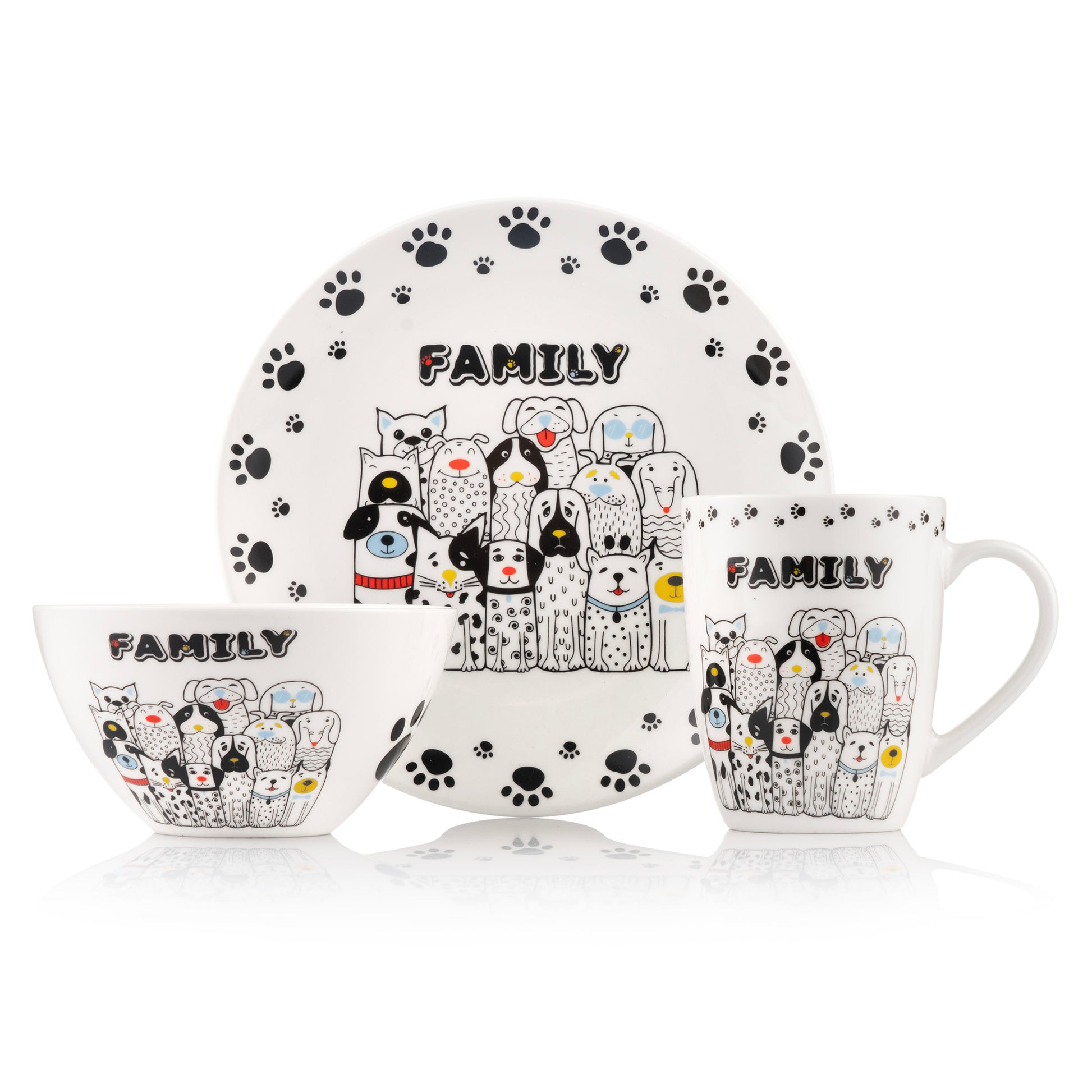Ardesto Set of dishes Family, 3pcs, new bone china