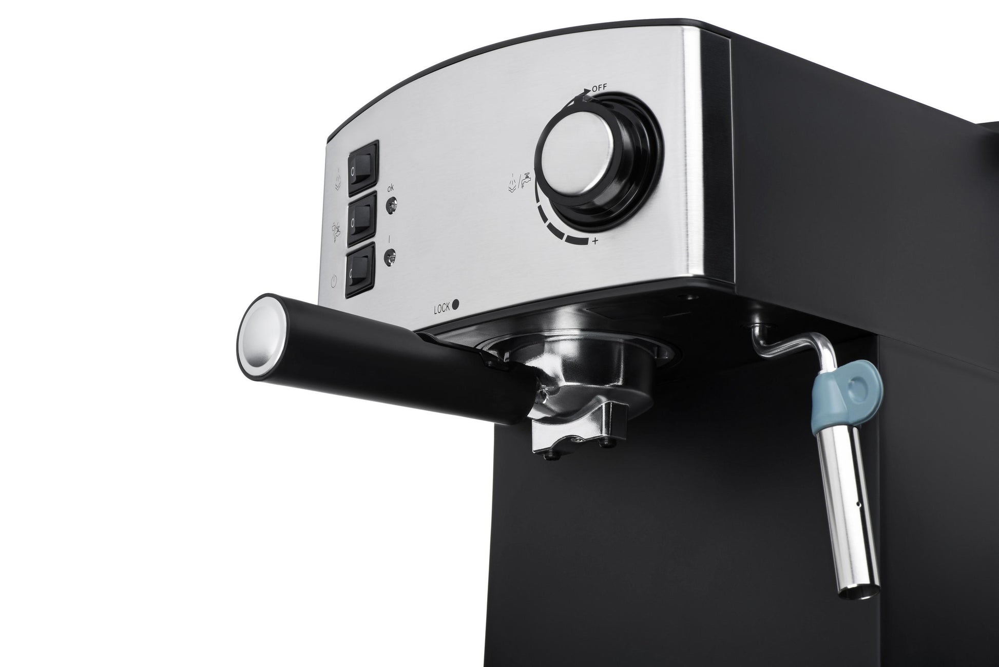 Ardesto coffee maker carob Steel Collection 1.6l, ground, hand capuchino maker, silver-black