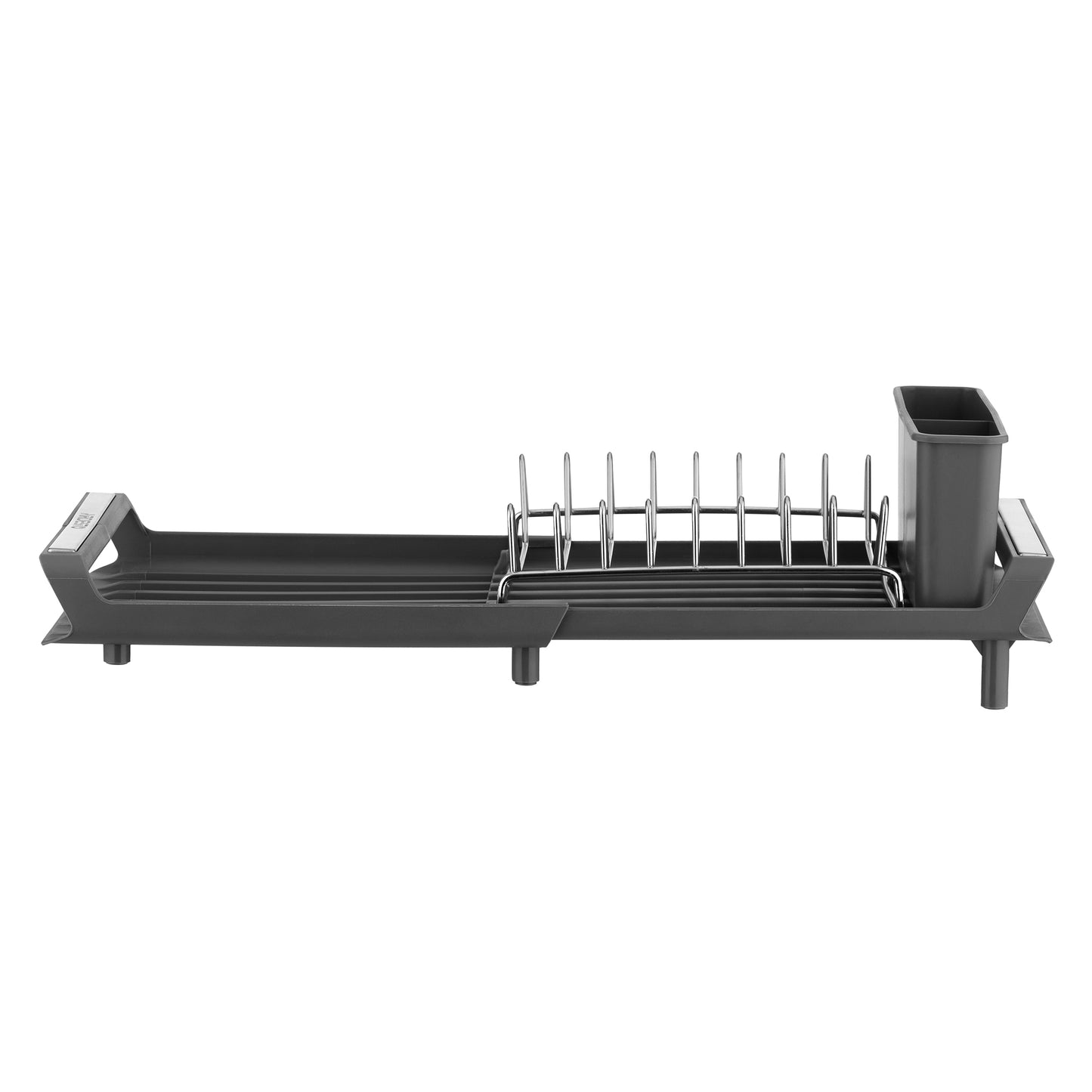ARDESTO Dish dryer with stand Minimalism 46.5x19.5x9.5cm, plastic, chrome plated iron, steel, dark grey 767637184304