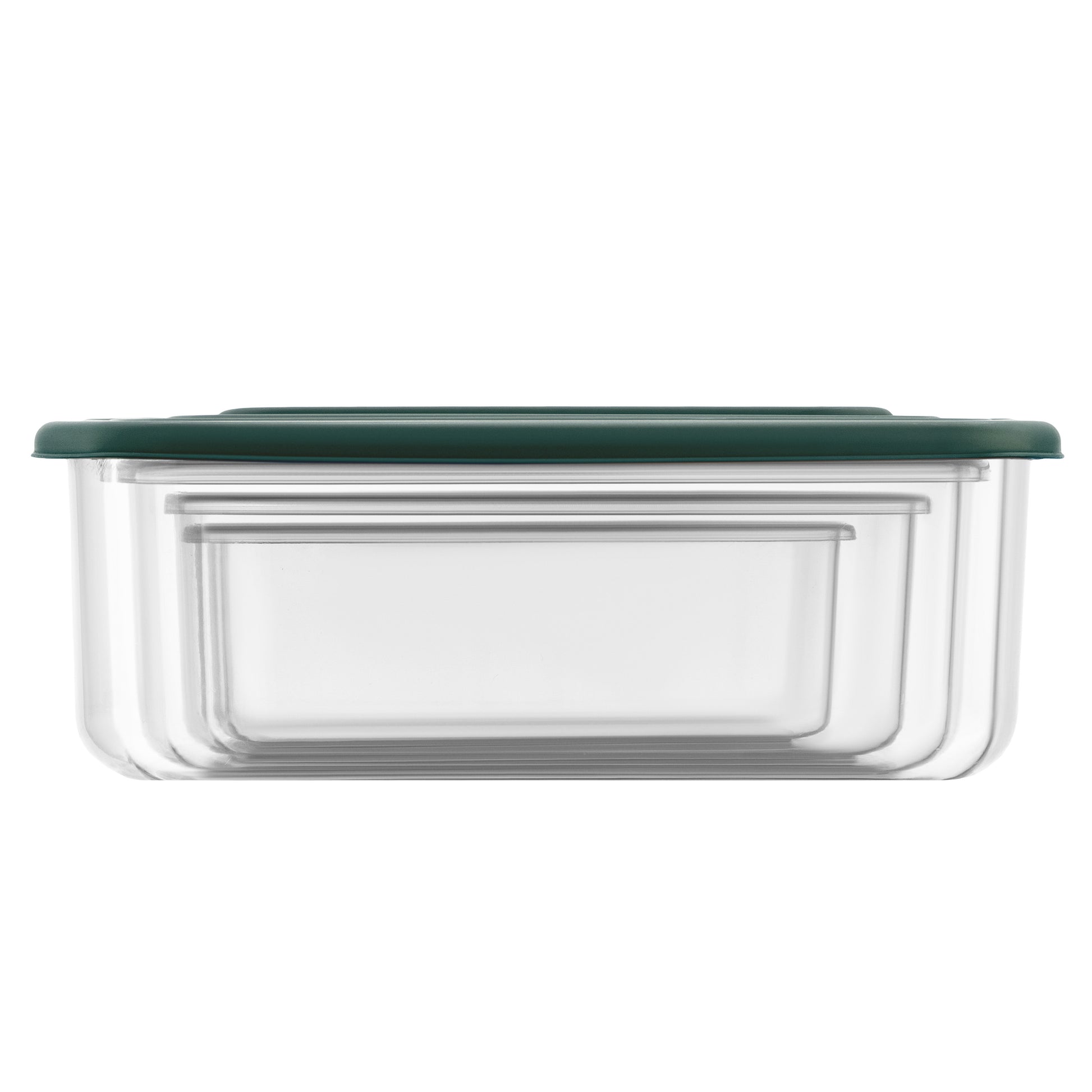 ARDESTO Set of food storage containers Fresh 0.25/0.5/0.75/1.2l, plastic, rectangular, green